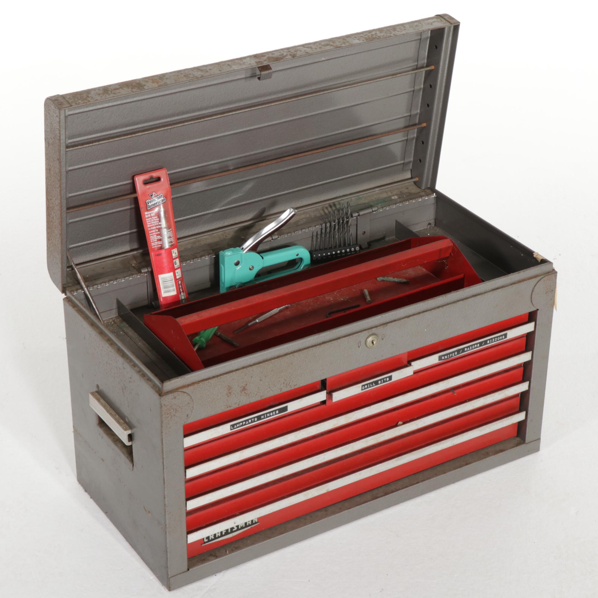 Craftsman Metal Lift-Top Six-Drawer Tool Chest with Caddy