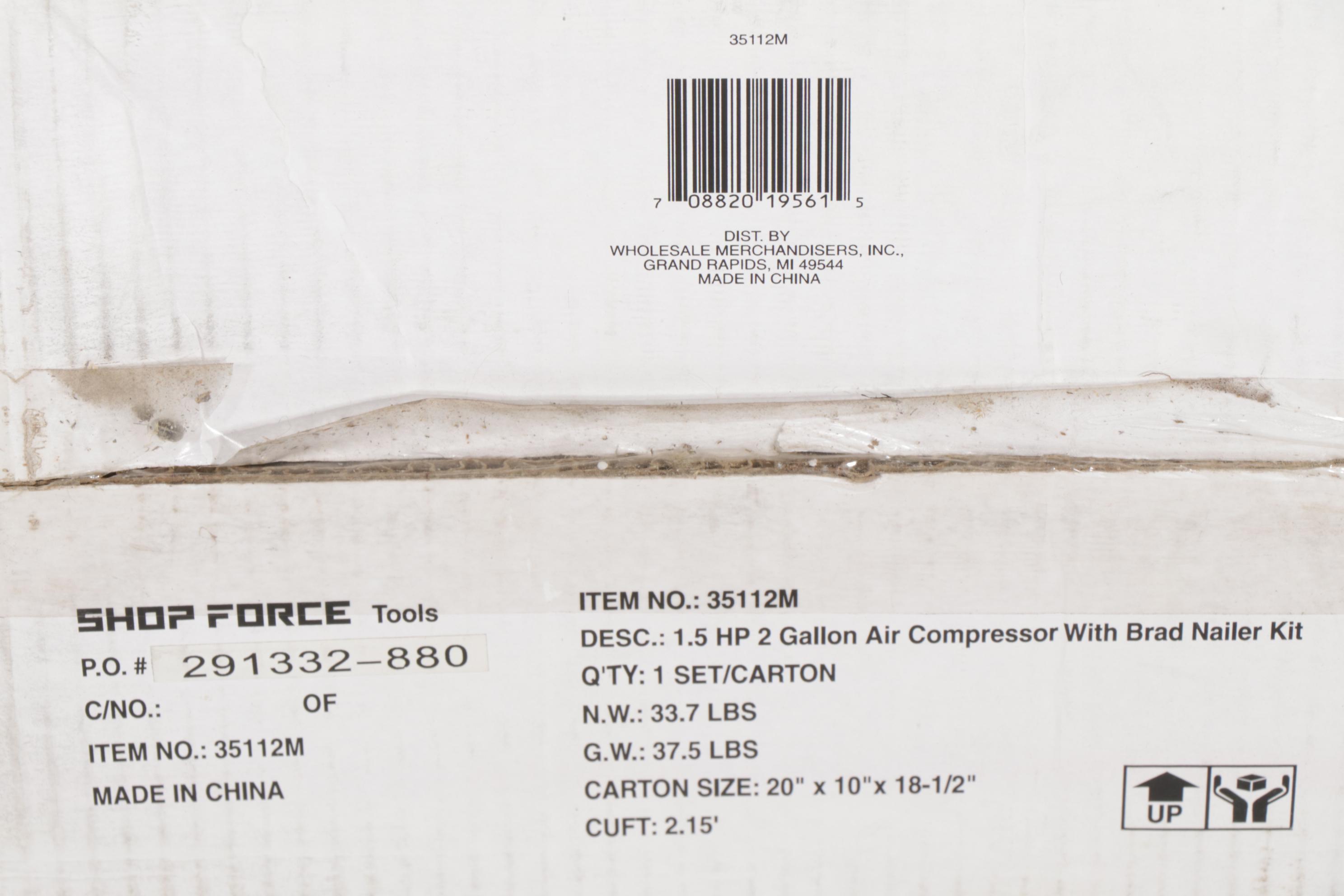 Combo Air Compressor and Brad Nailer, Palm Sander, Circular Saw and Power Roller