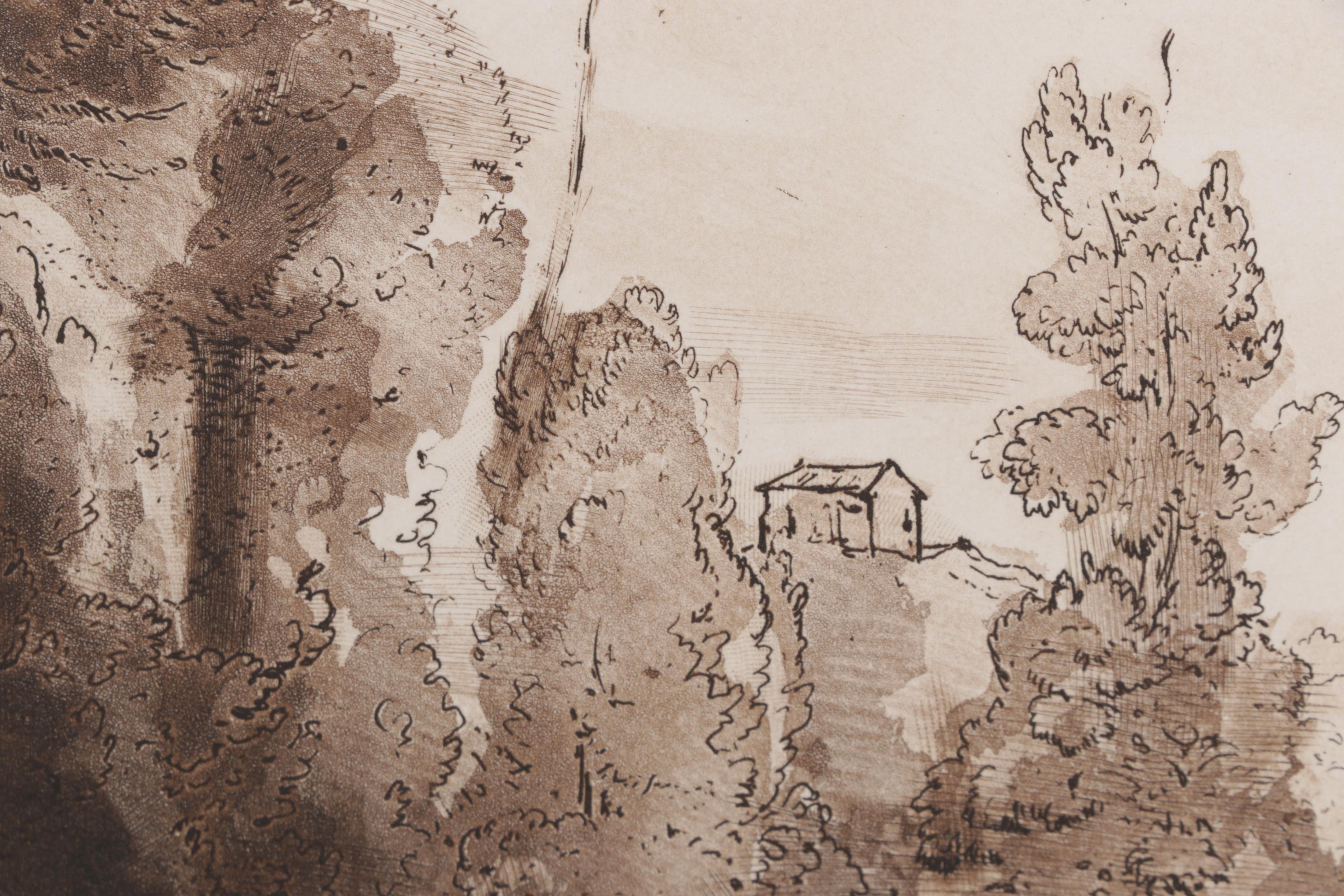 F. C. Lewis Etching With Aquatint After Claude Lorrain, Mid-19th Century