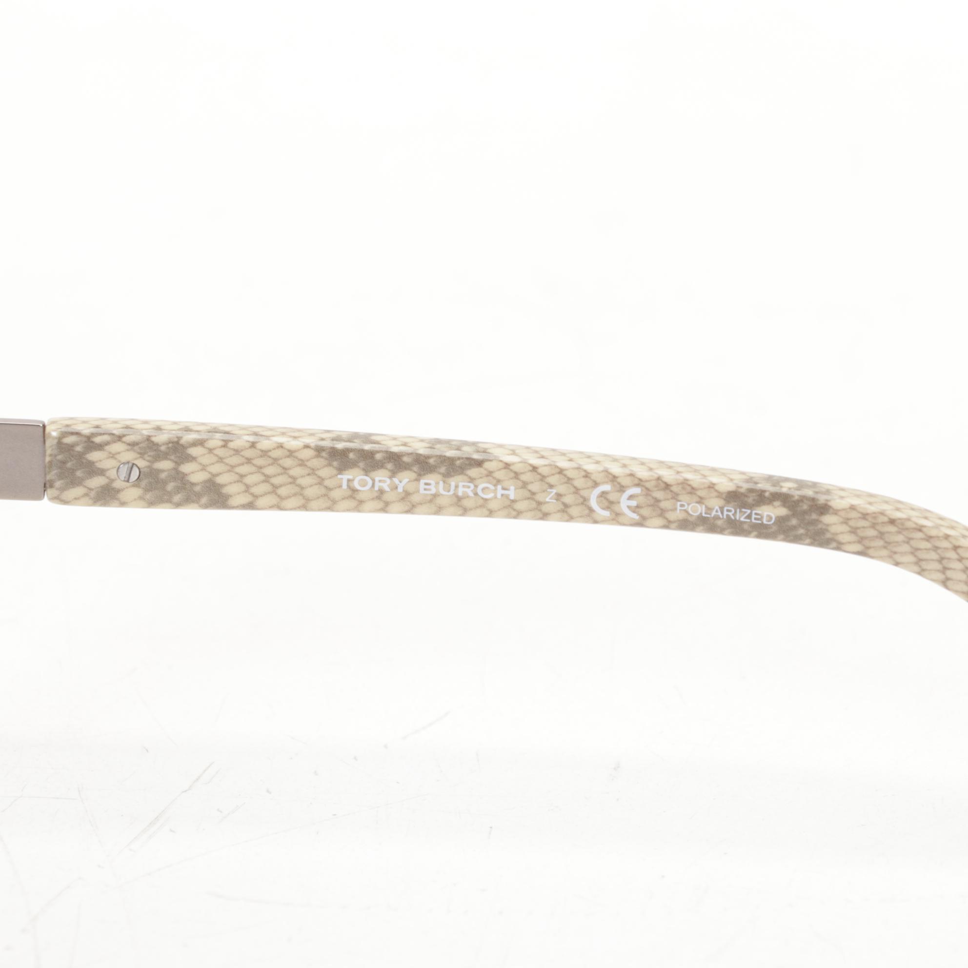 Burberry Leather Gloves and Tory Burch TY6010 Snakeskin Print Sunglasses