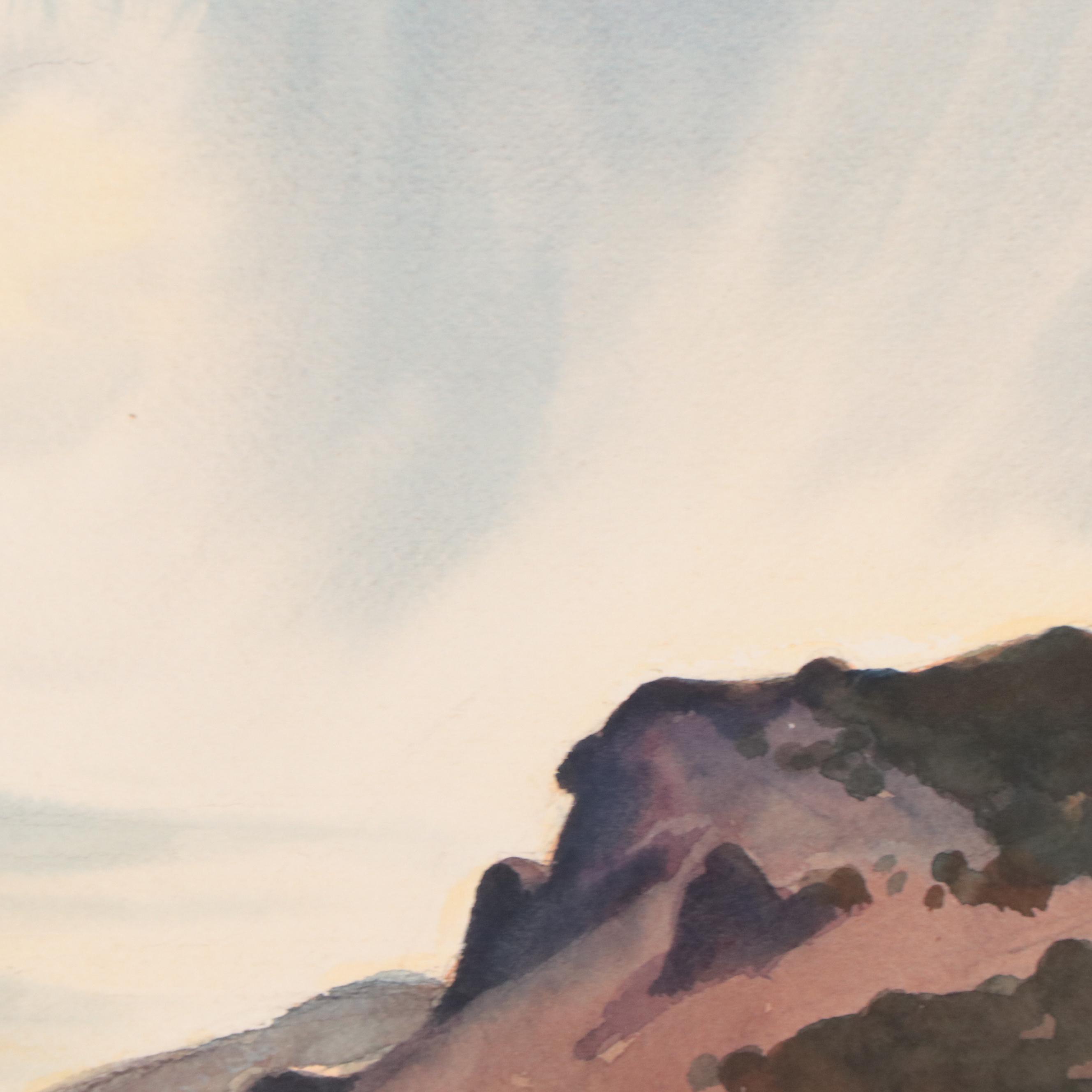 Gene Kloss Watercolor Painting of Alpine Landscape, Mid20th Century EBTH