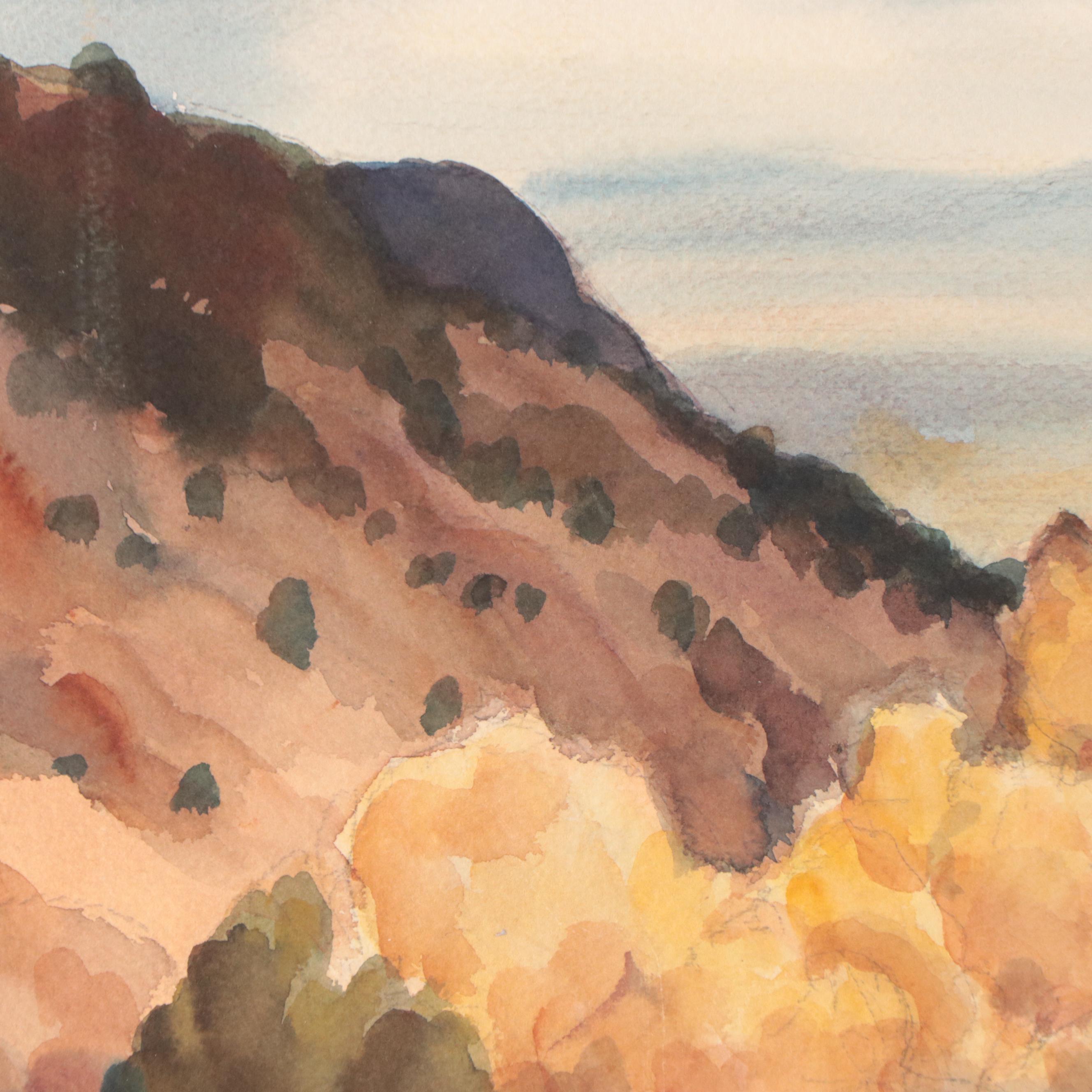 Gene Kloss Watercolor Painting of Alpine Landscape, Mid20th Century EBTH