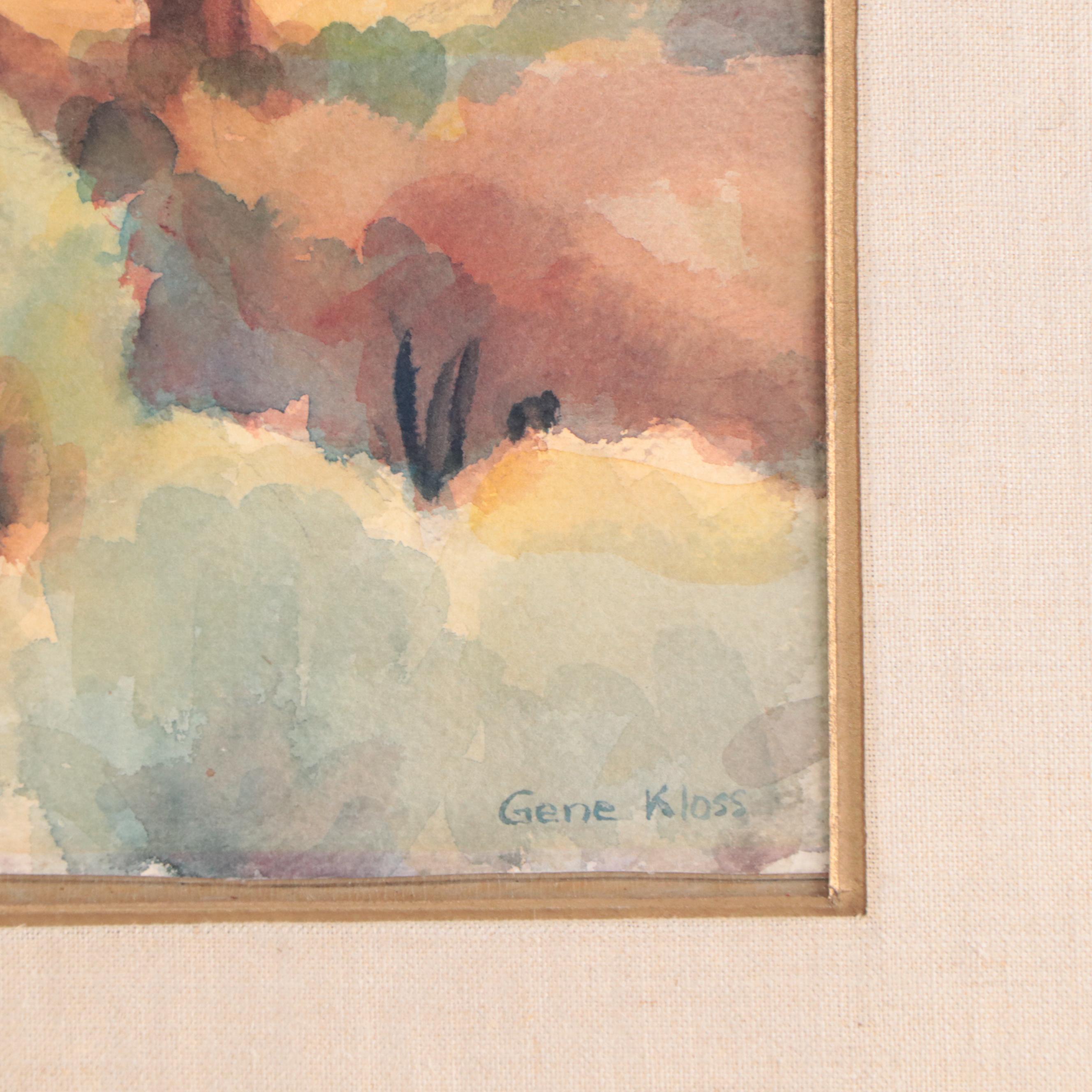 Gene Kloss Watercolor Painting of Alpine Landscape, Mid20th Century EBTH