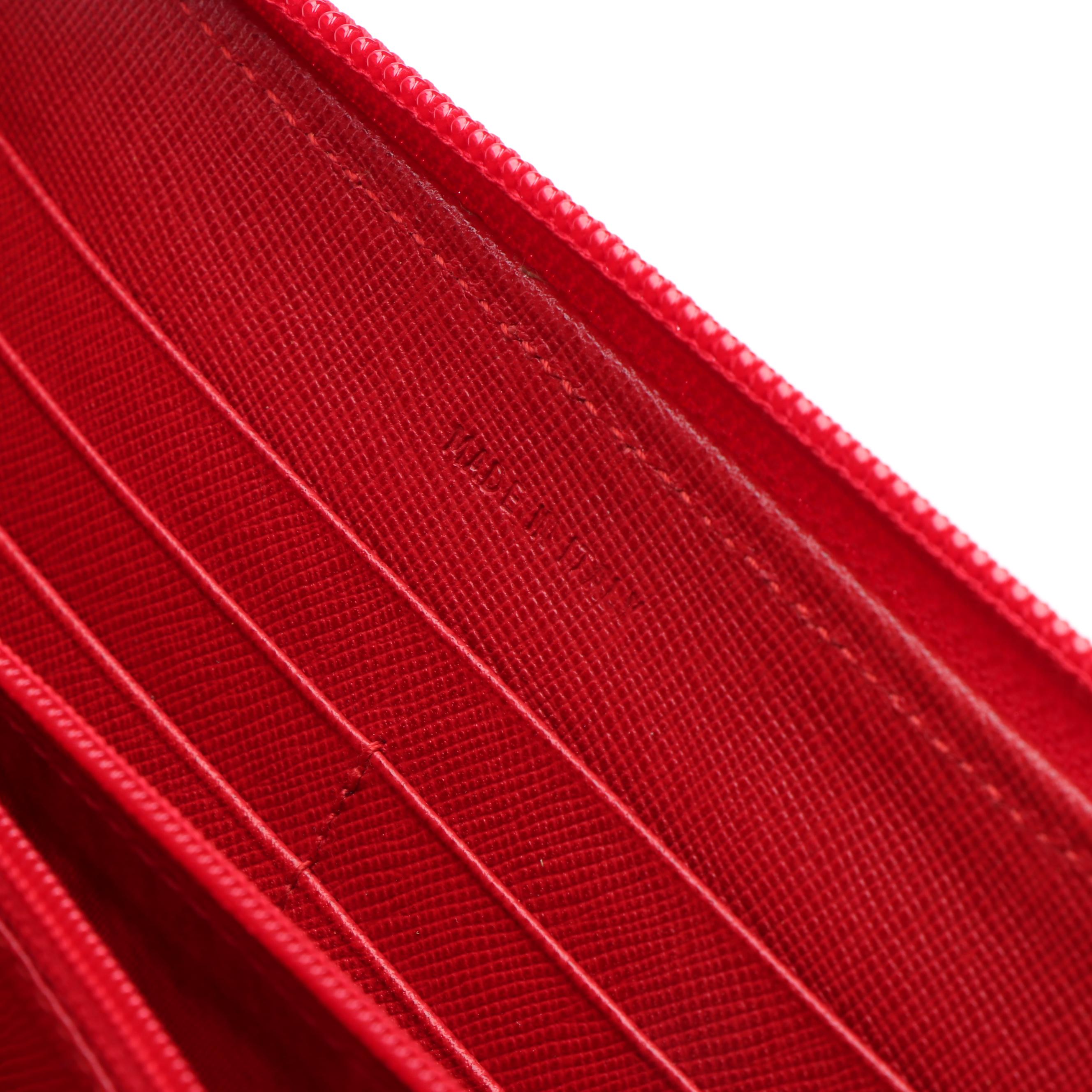 Prada Zip Around Long Wallet in Red Tessuto Nylon