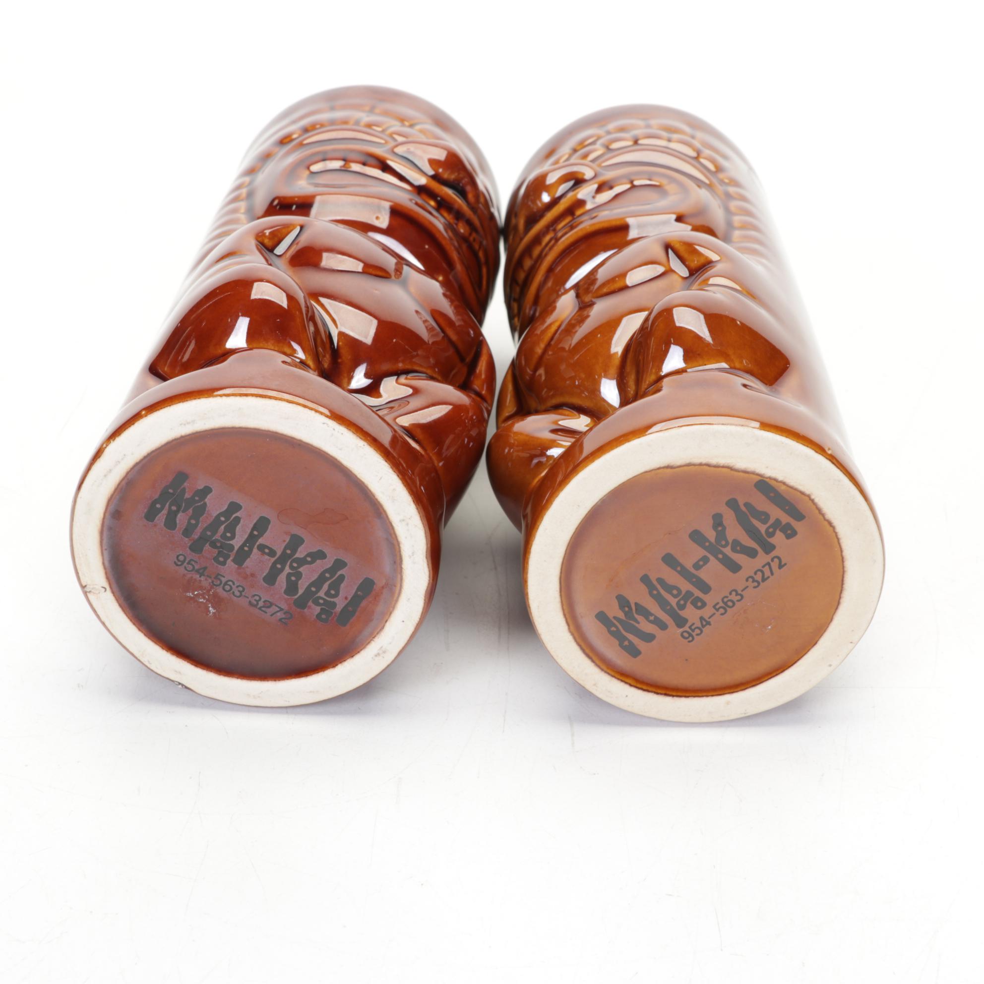 Kahiki, Orchids of Hawaii, Mai-Kai Tiki Totem Cups, Scooter Palm Springs Print