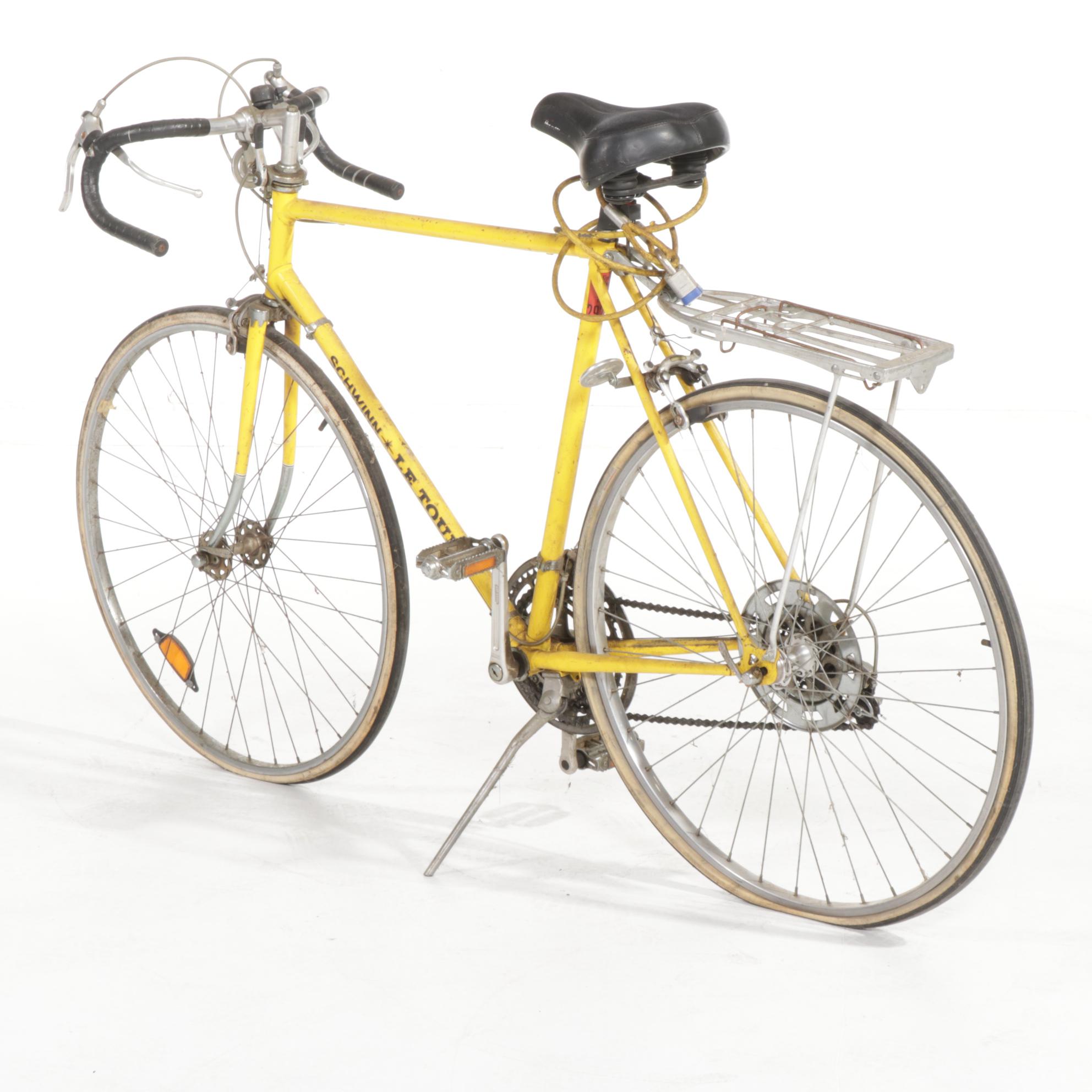 Two Schwinn "Le Tour" Road Bicycles with Rear Cargo Racks, 1970s