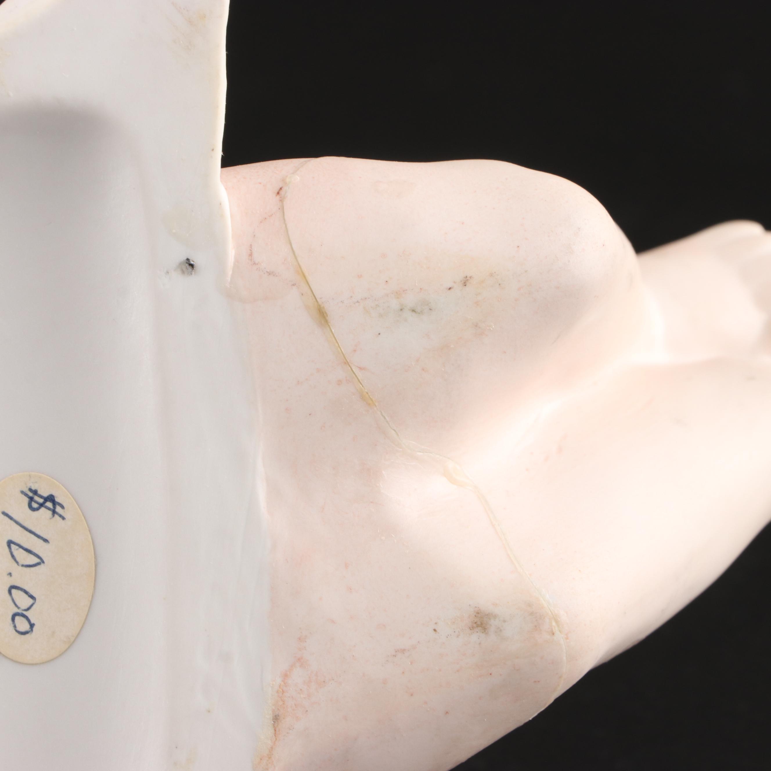 Bisque Piano Baby Figurines, Mid-20th Century