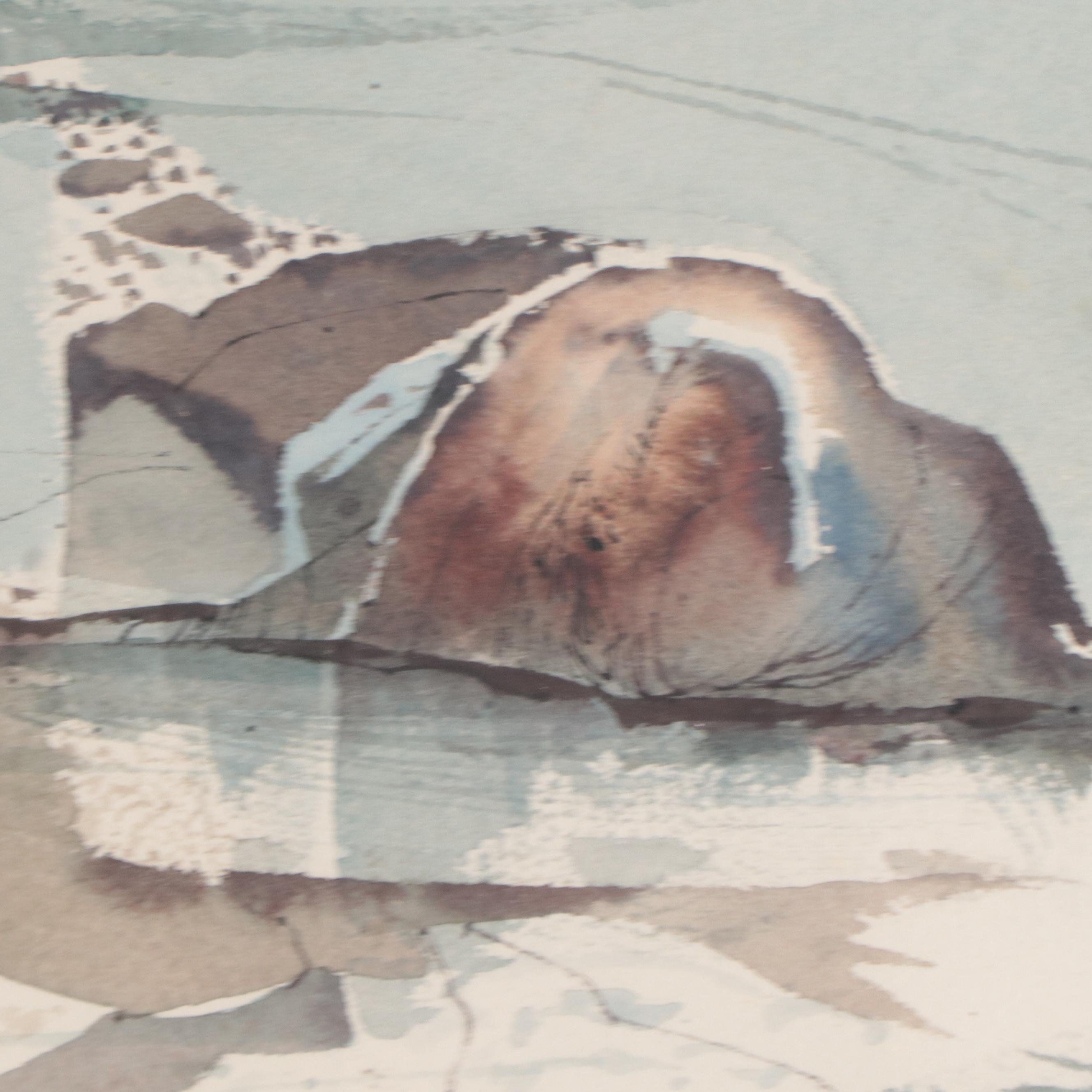 Laurence Sisson Watercolor Painting "Moment of Snow"