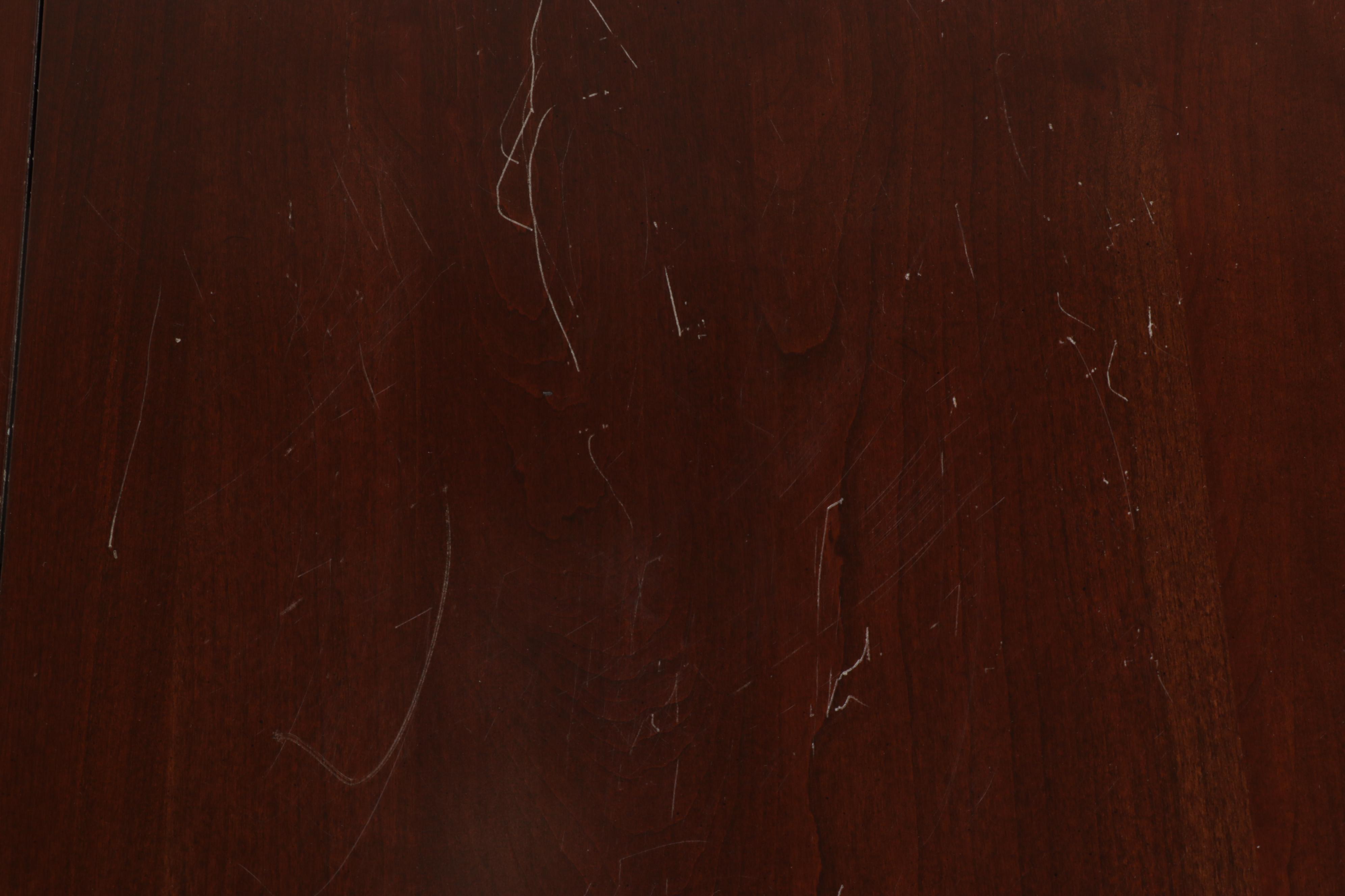 Ethan Allen Queen Anne Style Table and Six Ethan Allen Federal Style Chairs