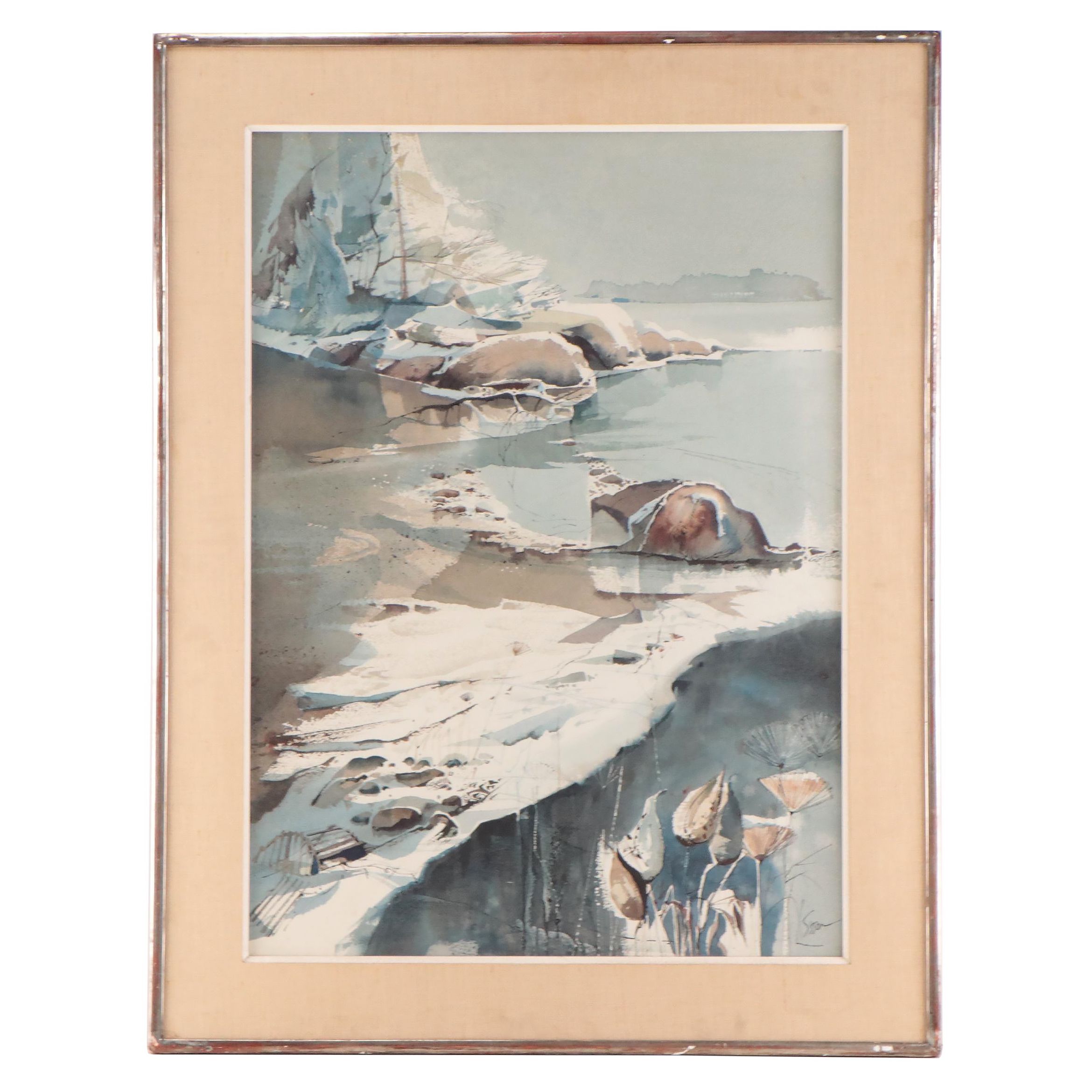 Laurence Sisson Watercolor Painting "Moment of Snow"