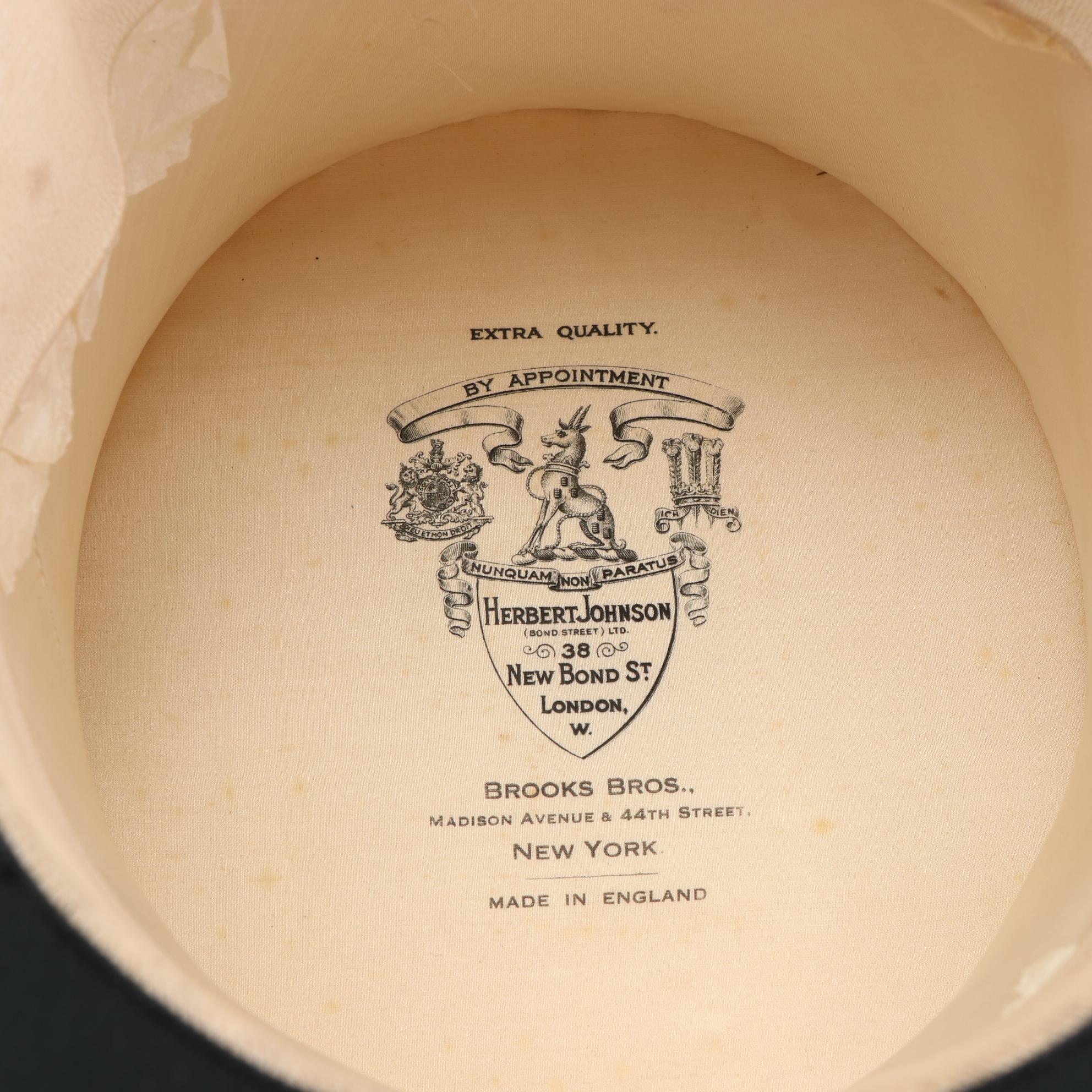 Brooks Brothers Top Hat from Herbert Johnson with Cavanagh Hat Box