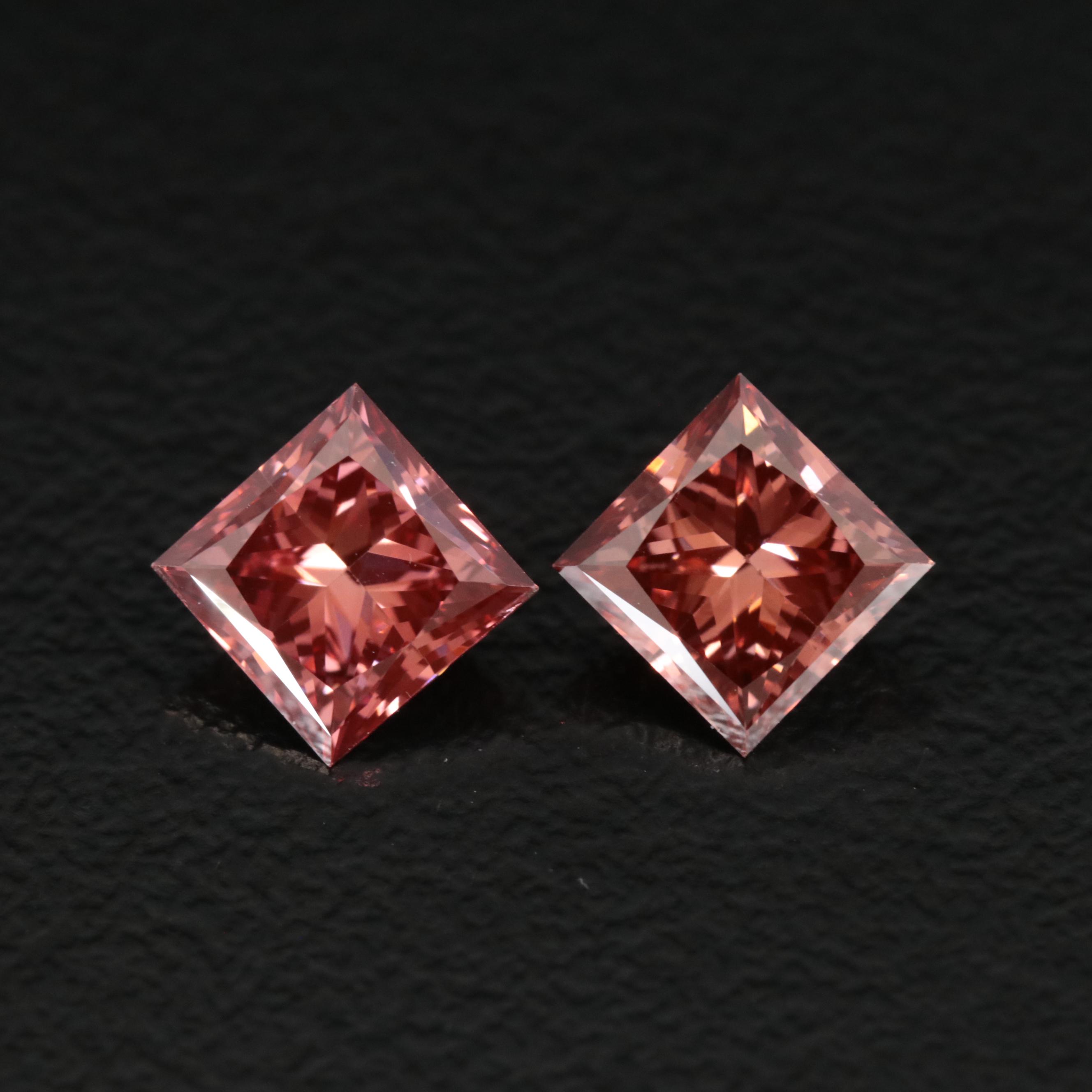 Loose 2.11 CTW Matched Pair of Fancy Diamonds