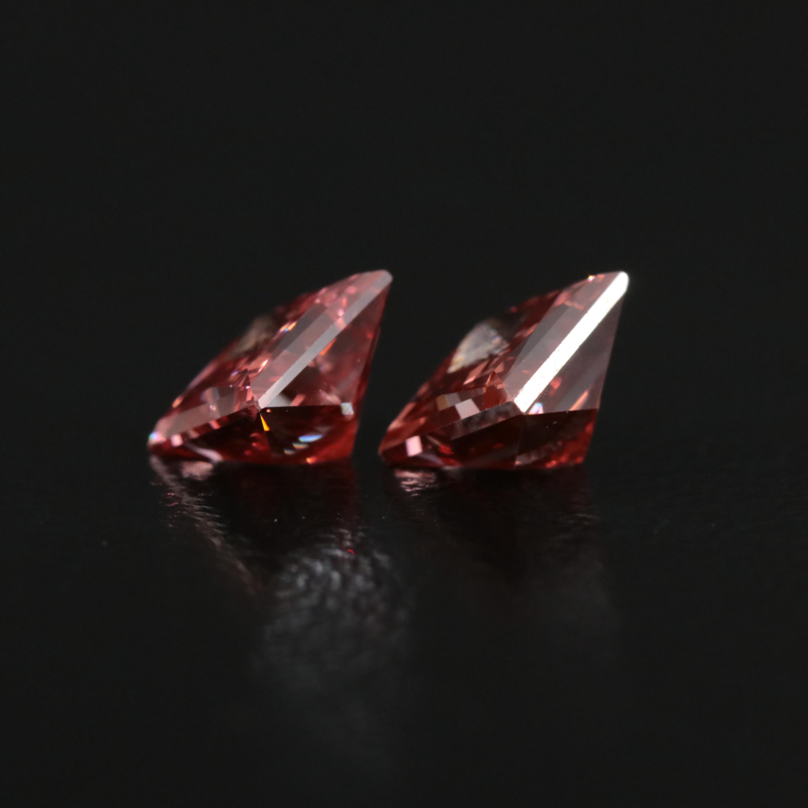 Loose 2.11 CTW Matched Pair of Fancy Diamonds