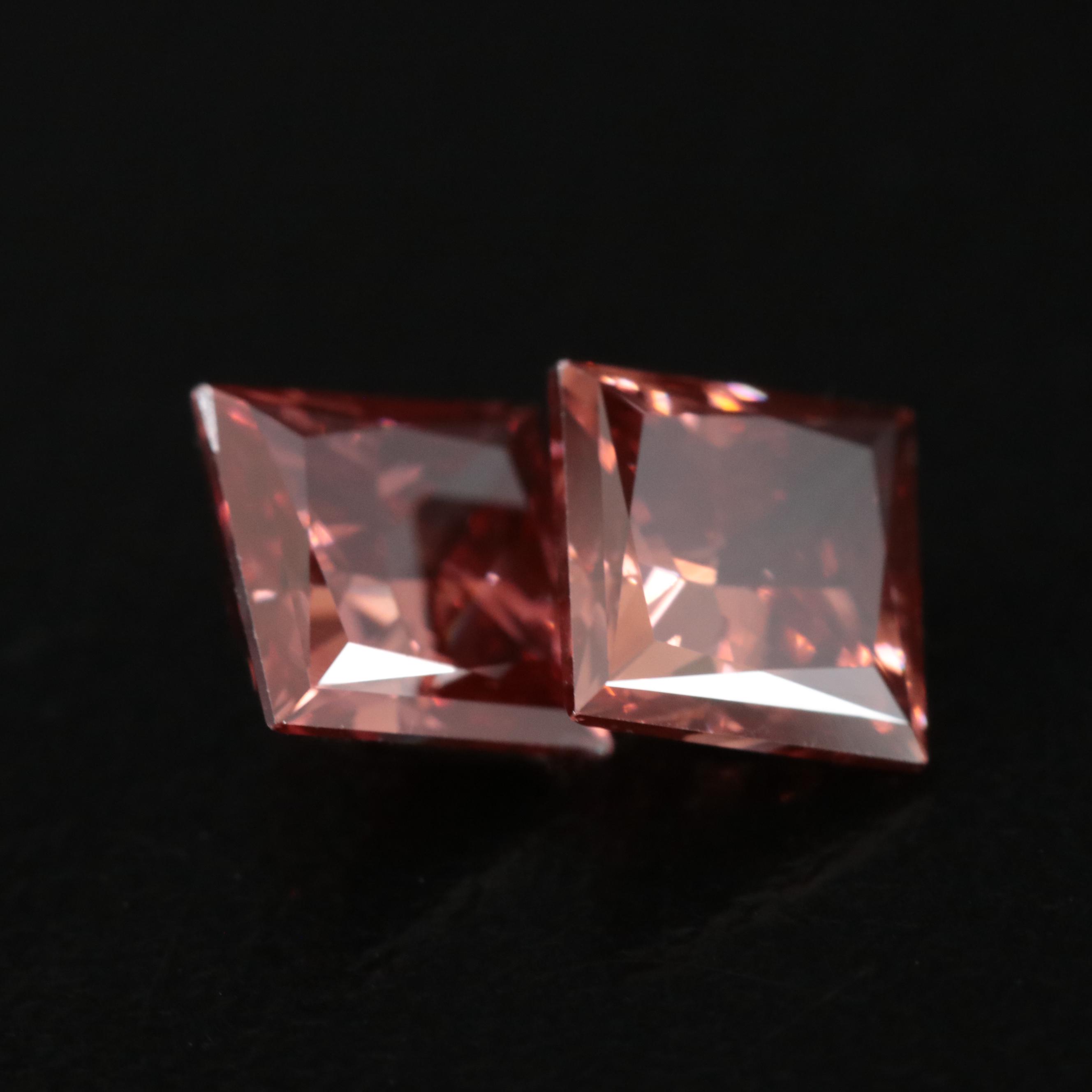 Loose 2.11 CTW Matched Pair of Fancy Diamonds