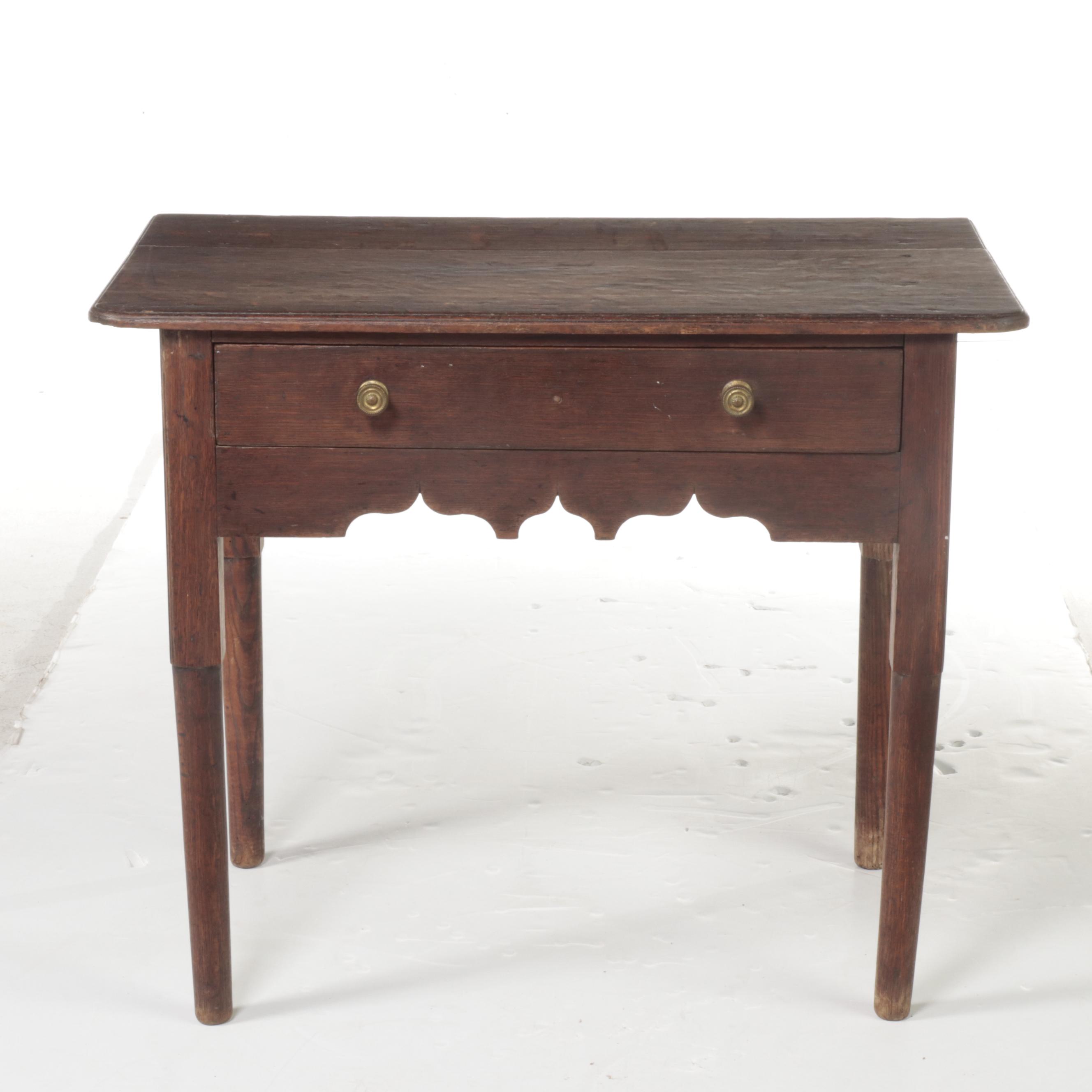 Queen Anne Oak Table, Early 18th Century