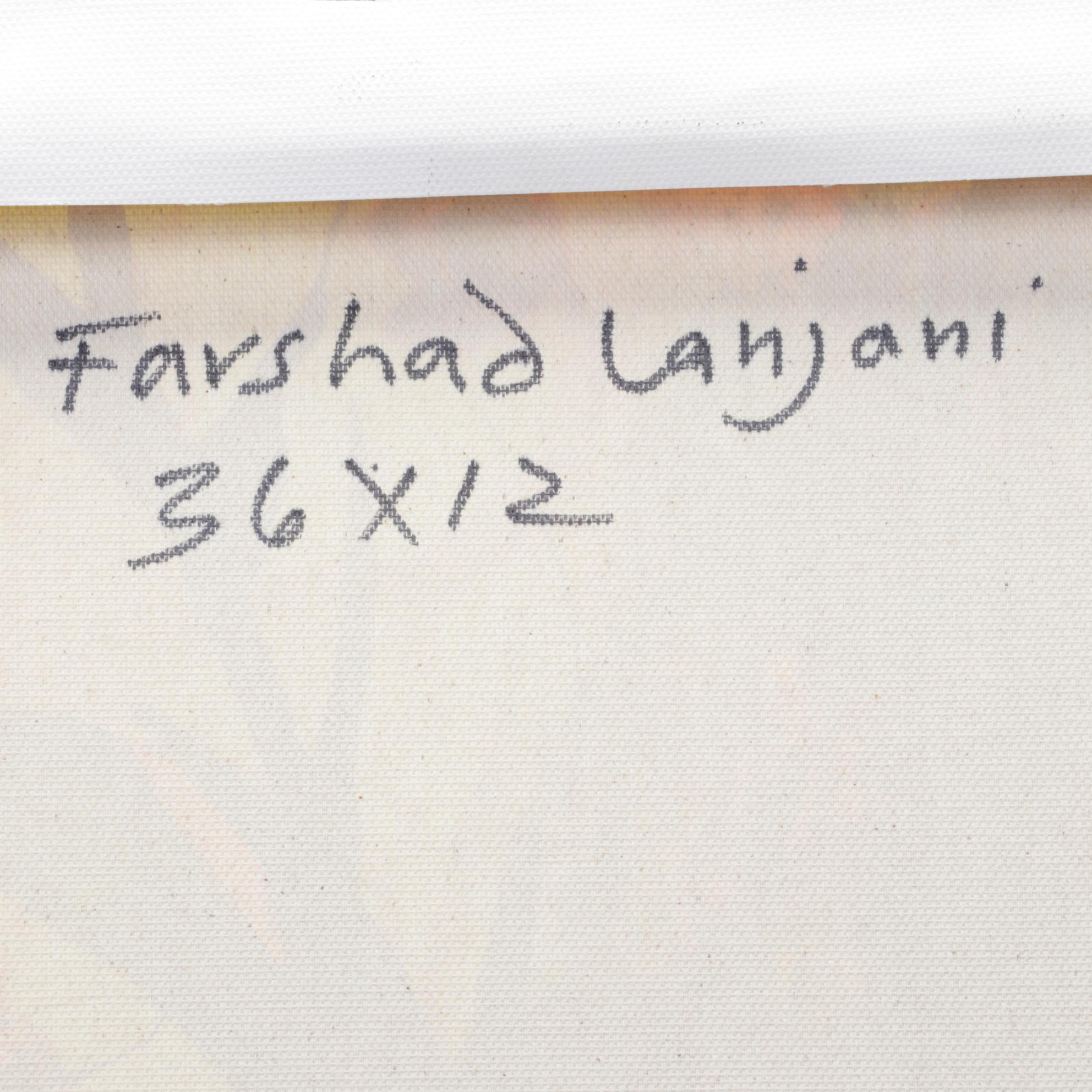 Farshad Lanjani Acrylic Painting of Flowers, 21st Century