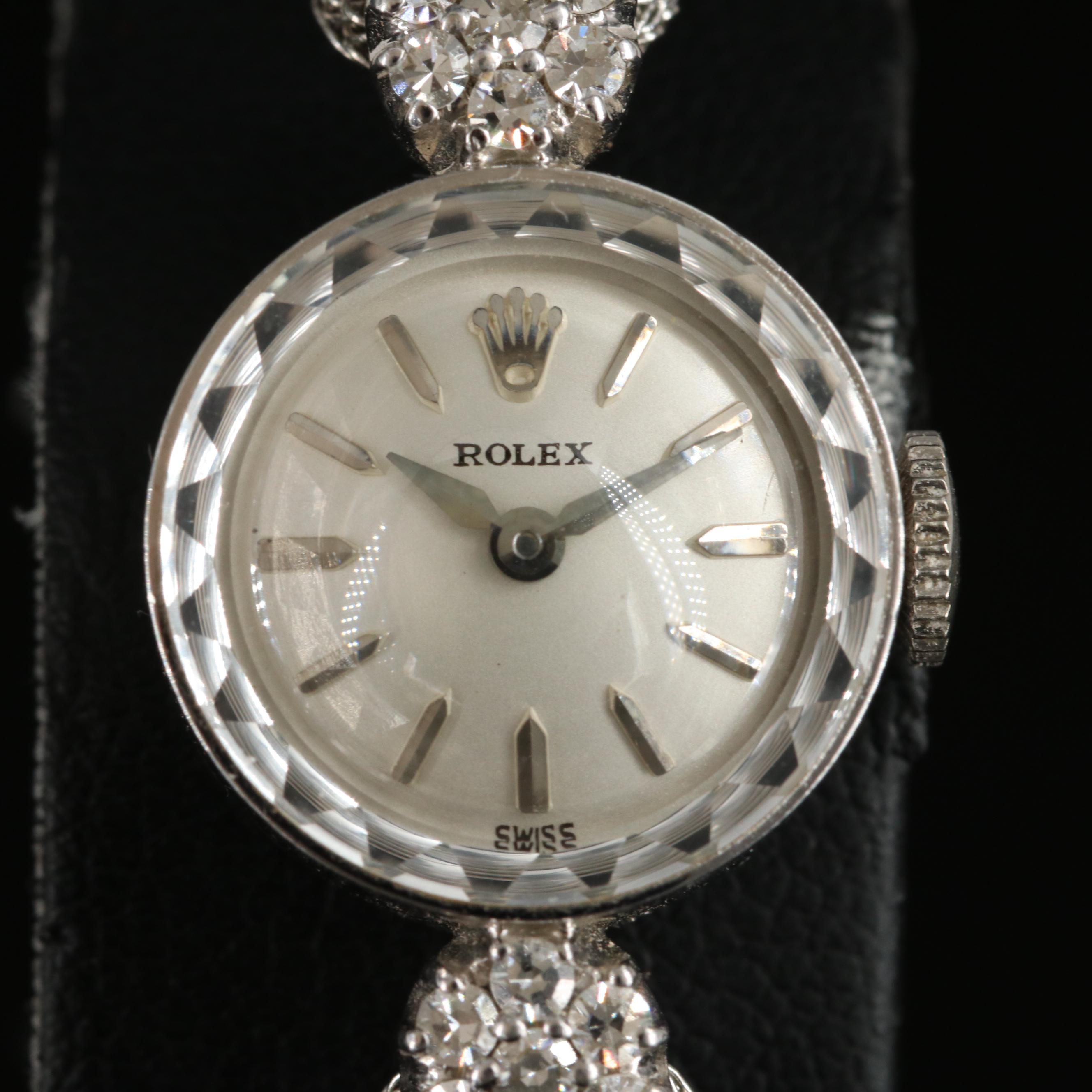 Vintage 14K Rolex Diamond Watch