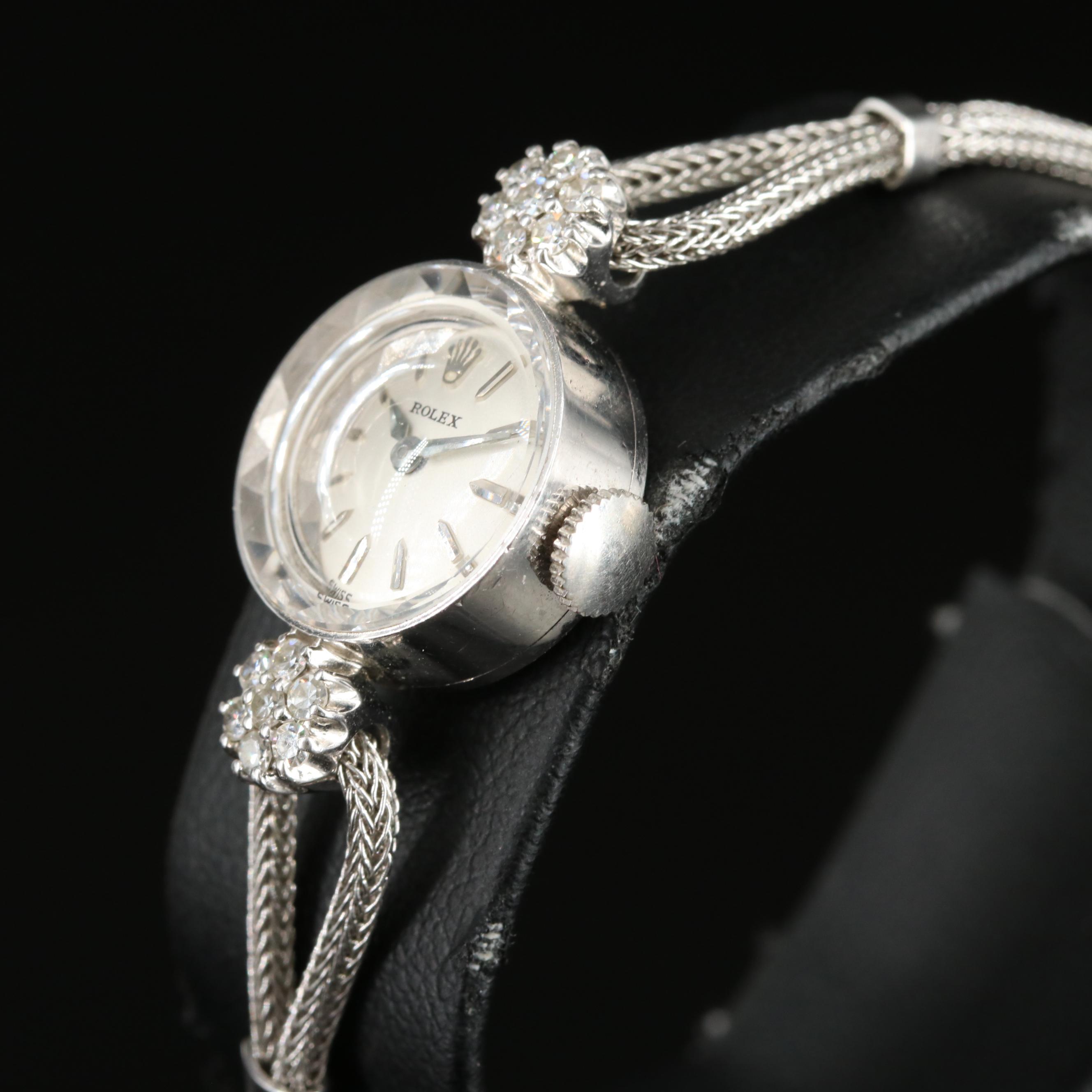 Vintage 14K Rolex Diamond Watch