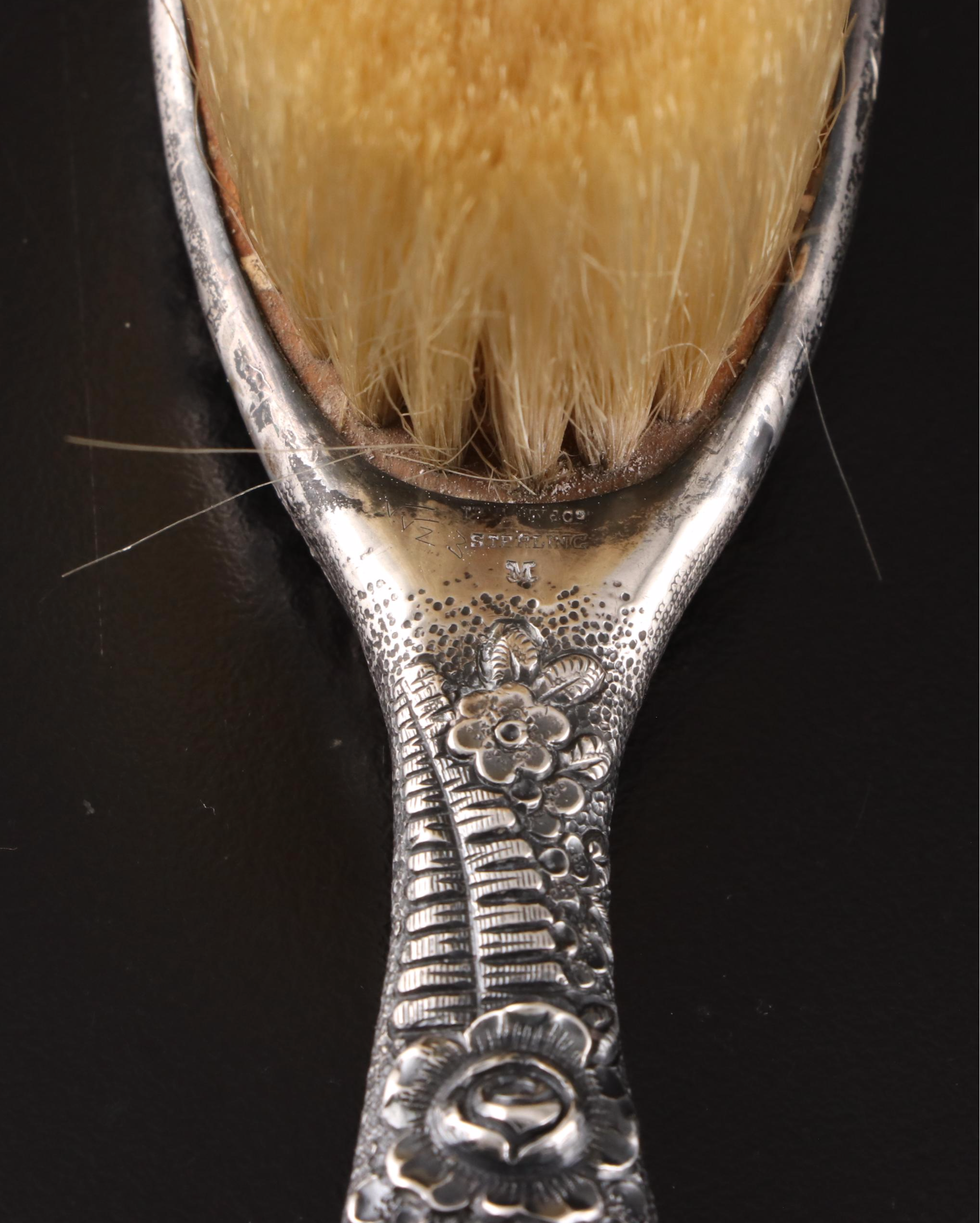 Sterling Silver Compact, Tiffany & Co. Brush and Towle Mirror