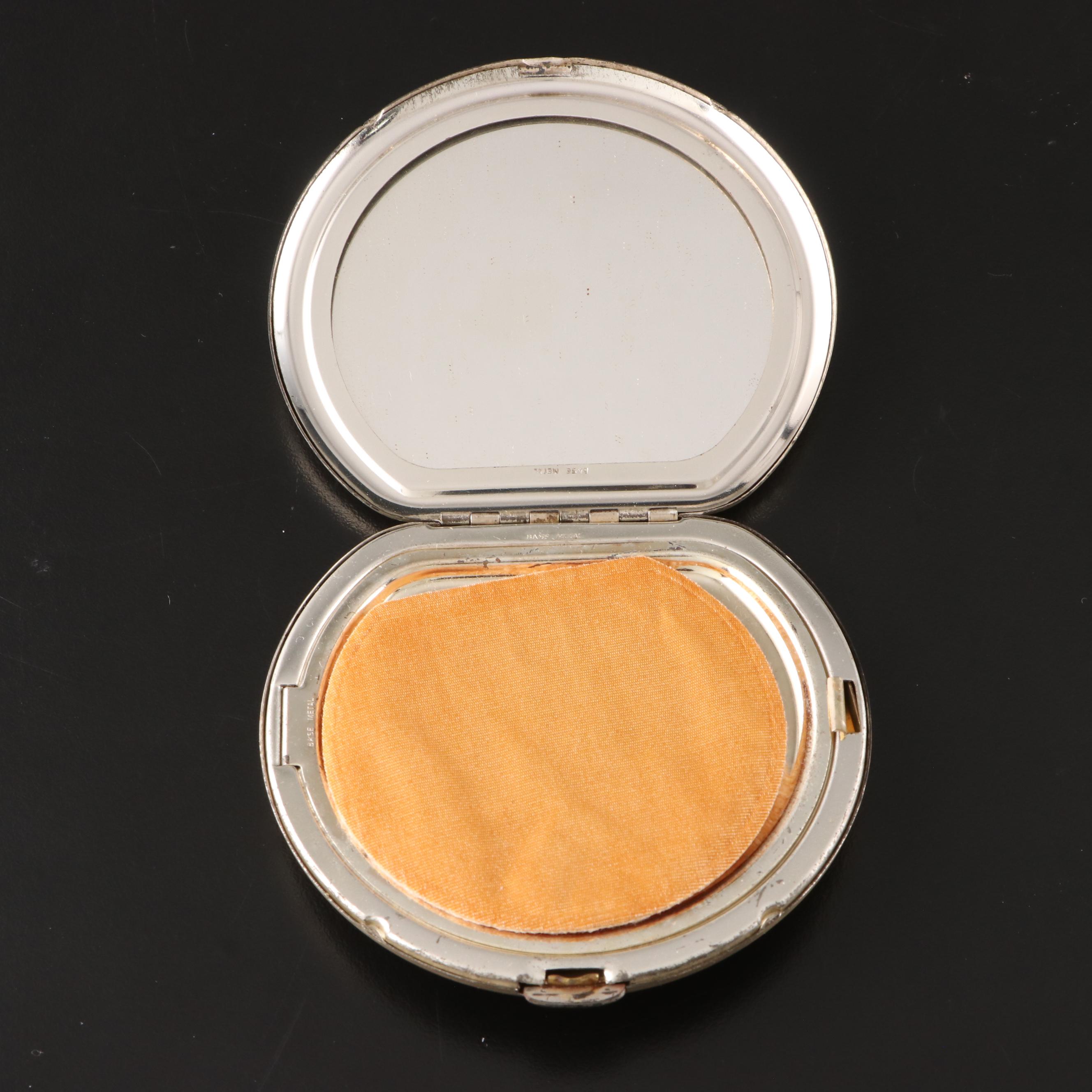 Sterling Silver Compact, Tiffany & Co. Brush and Towle Mirror