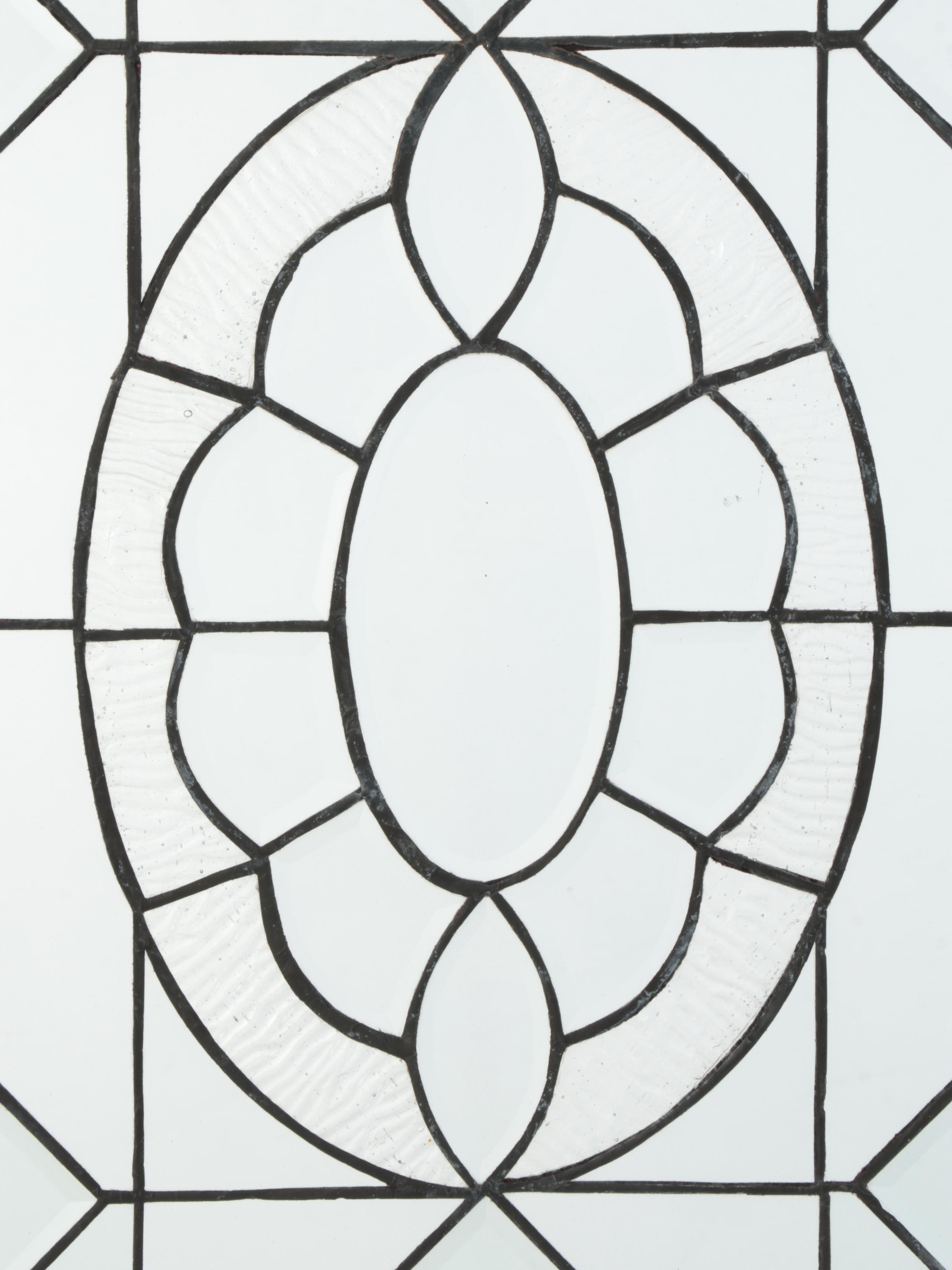 Leaded Beveled-Glass Fireplace Screen
