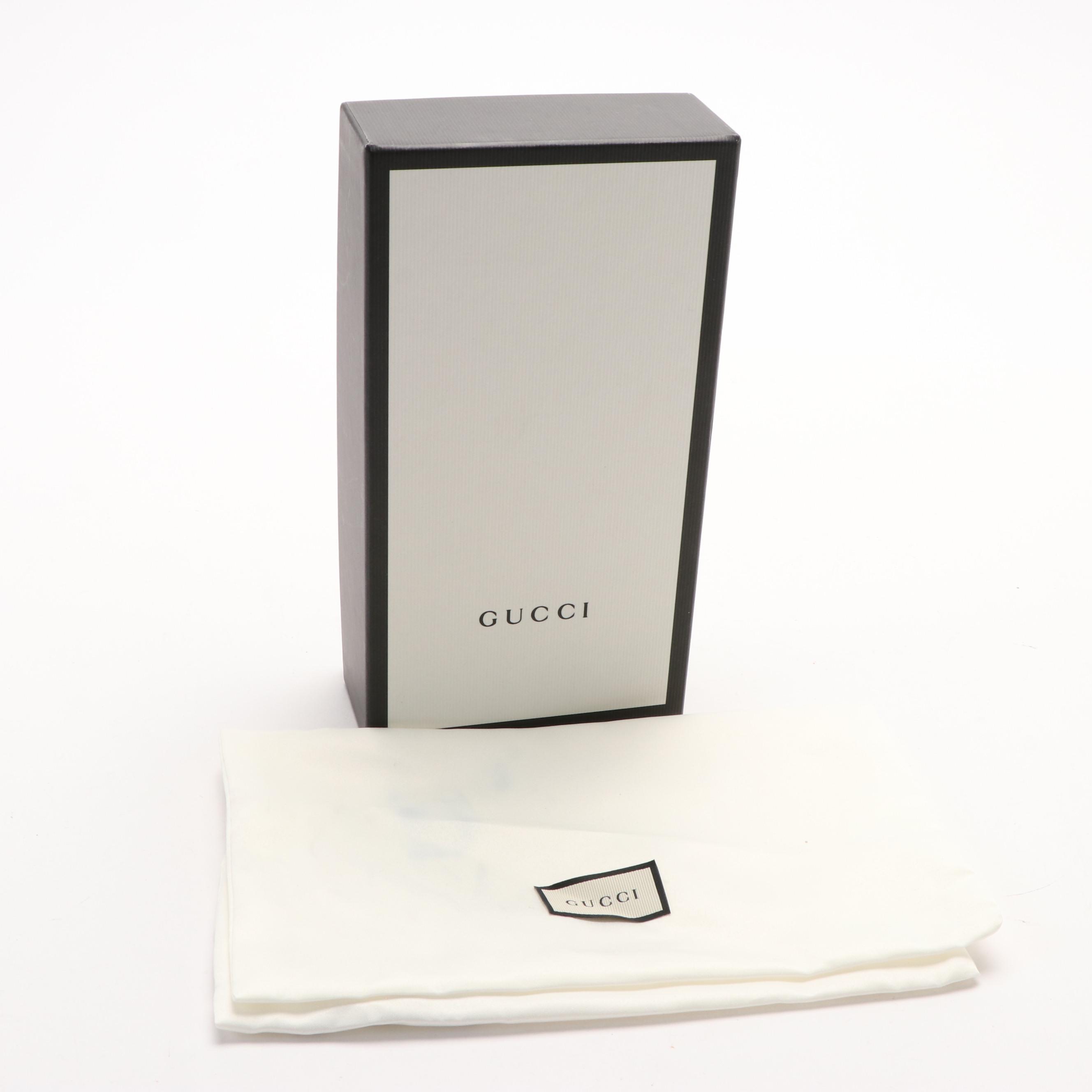 Gucci GG Marmont Zip Around Wallet with Embellished Leather and Bow