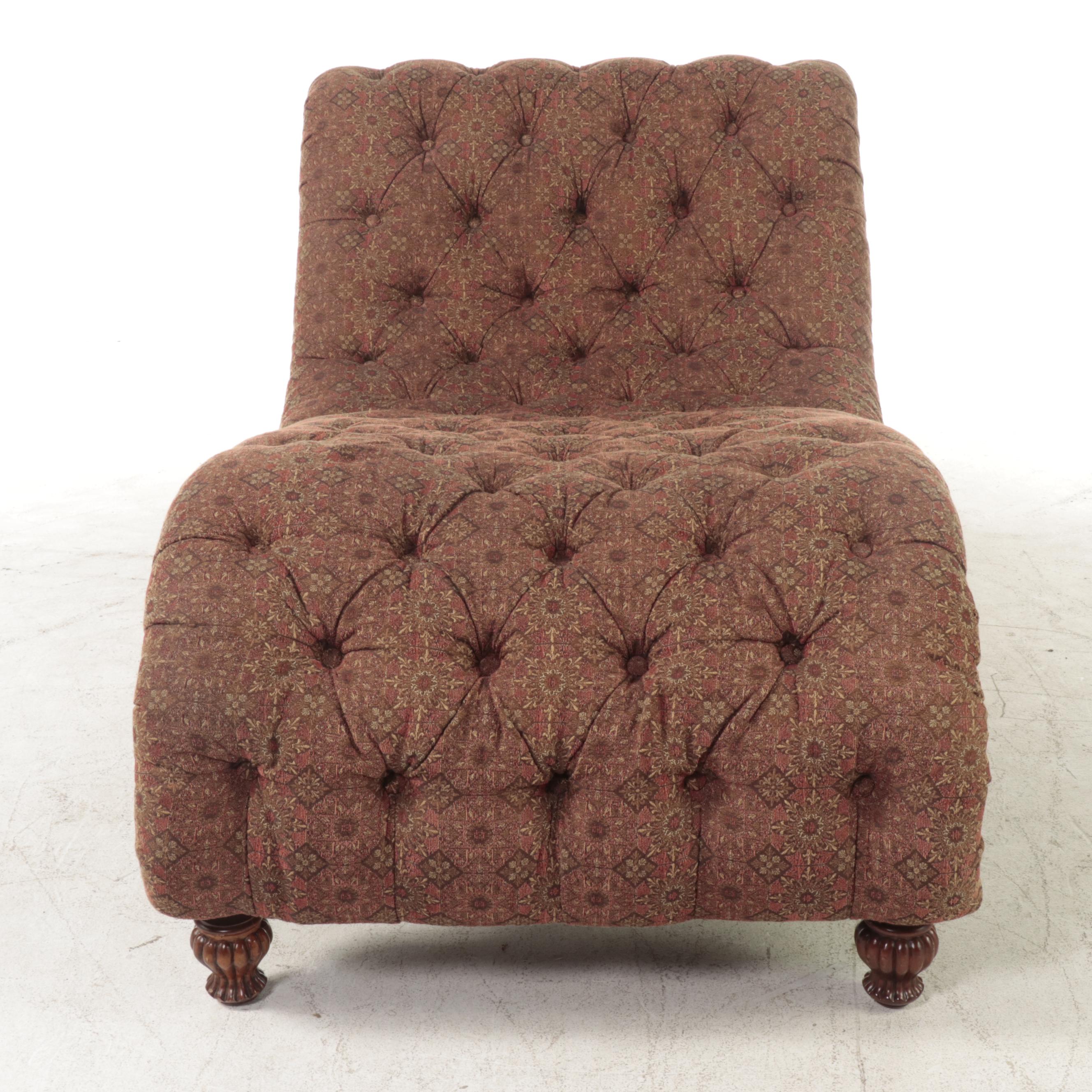 American Signature Custom-Upholstered Contoured Chaise Lounge