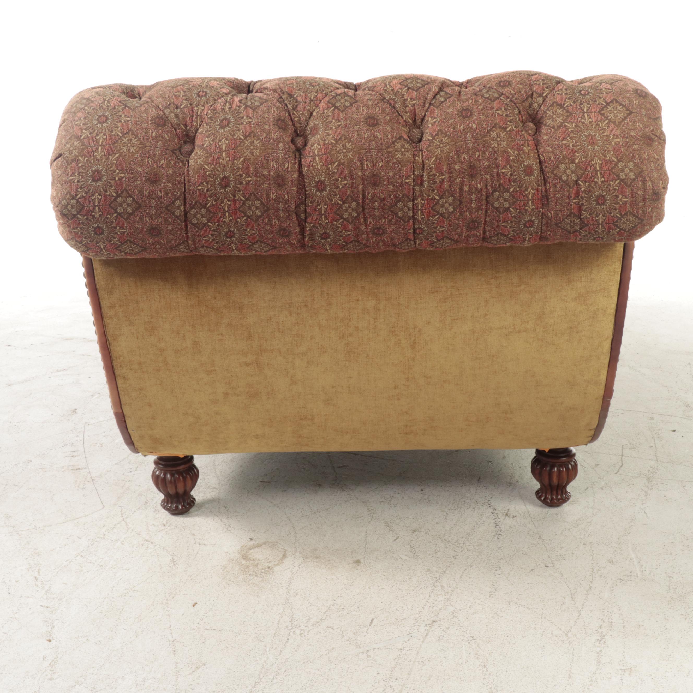 American Signature Custom-Upholstered Contoured Chaise Lounge