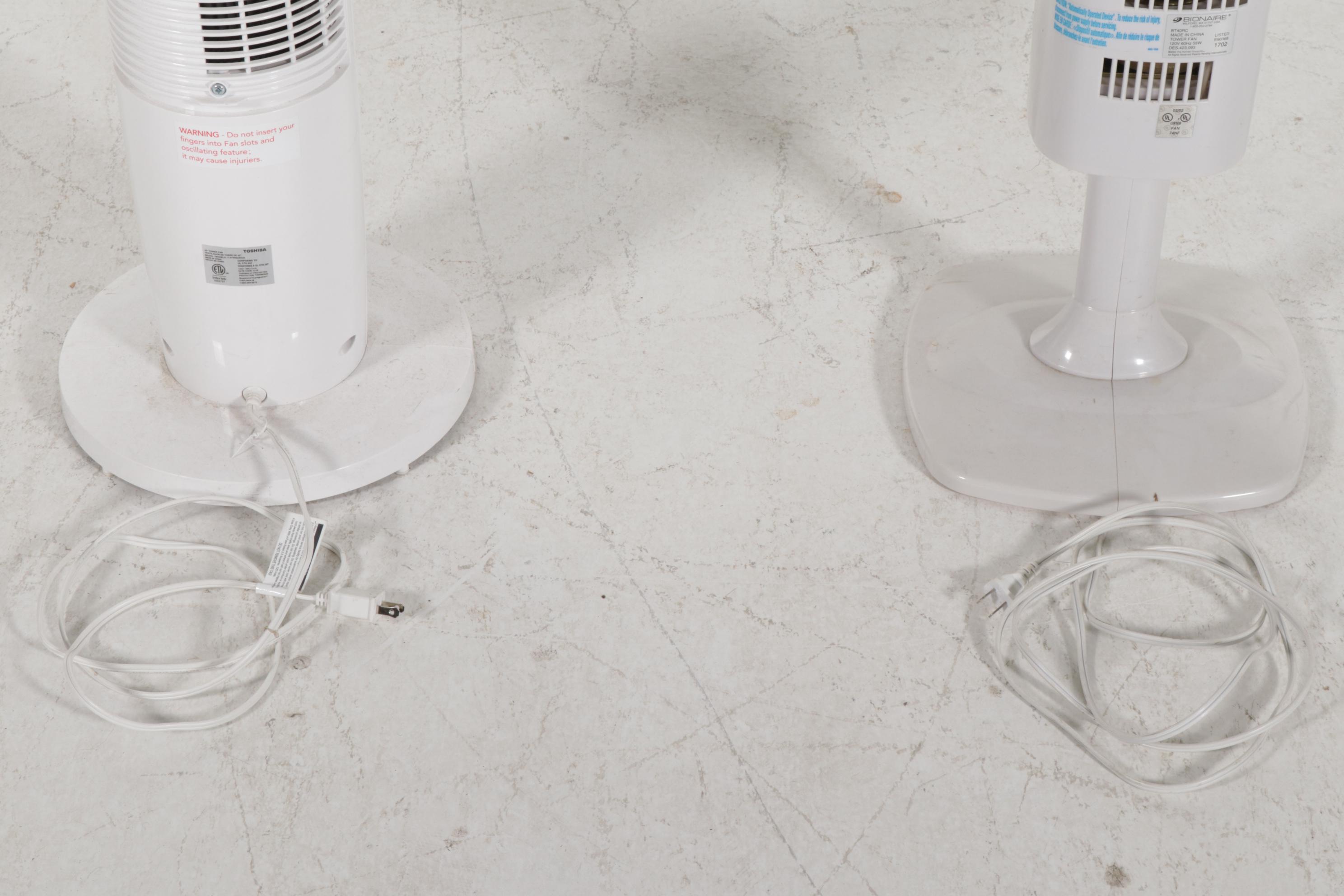 Toshiba 42" and Bionaire 40" Oscillating Tower Fans