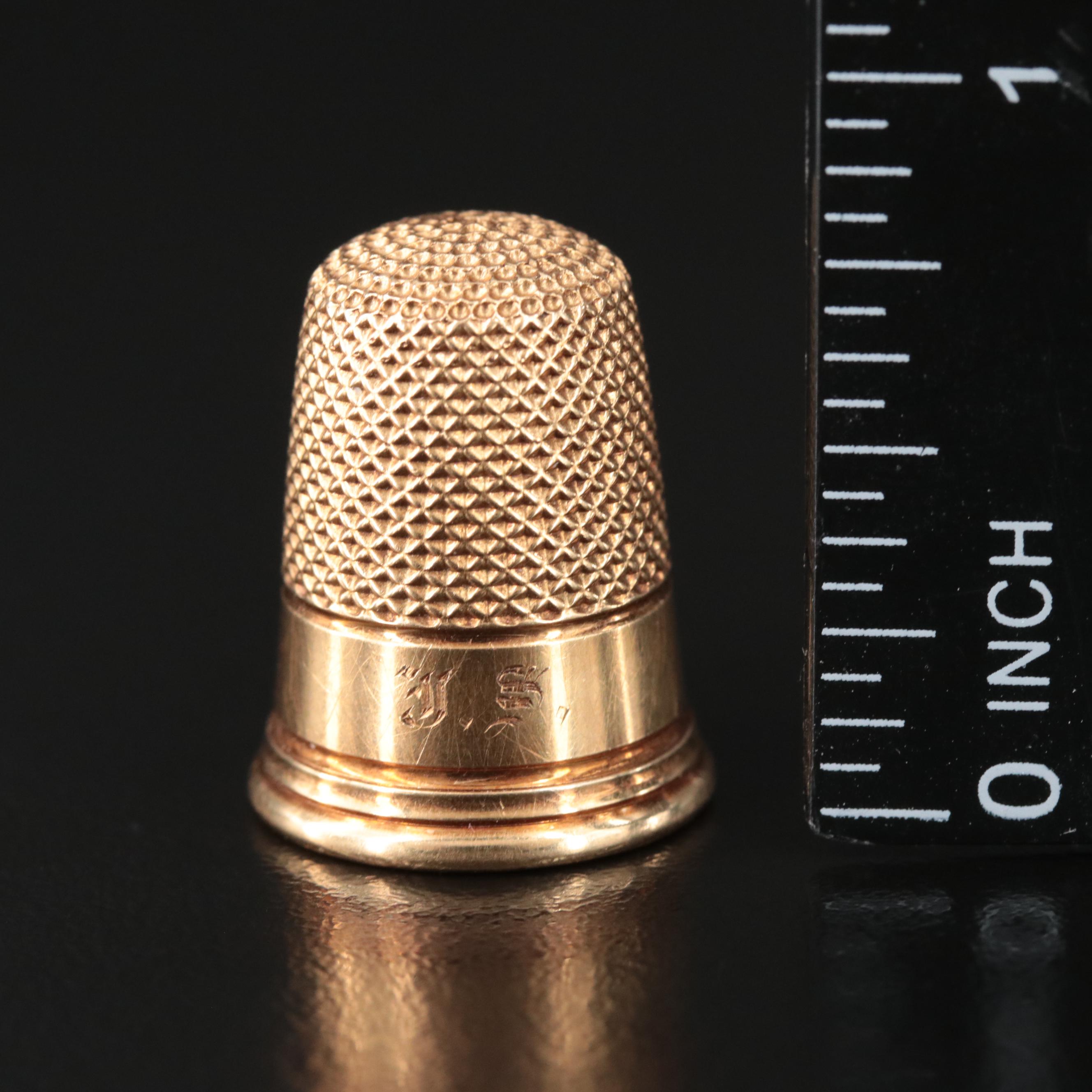 18K Thimble with Box