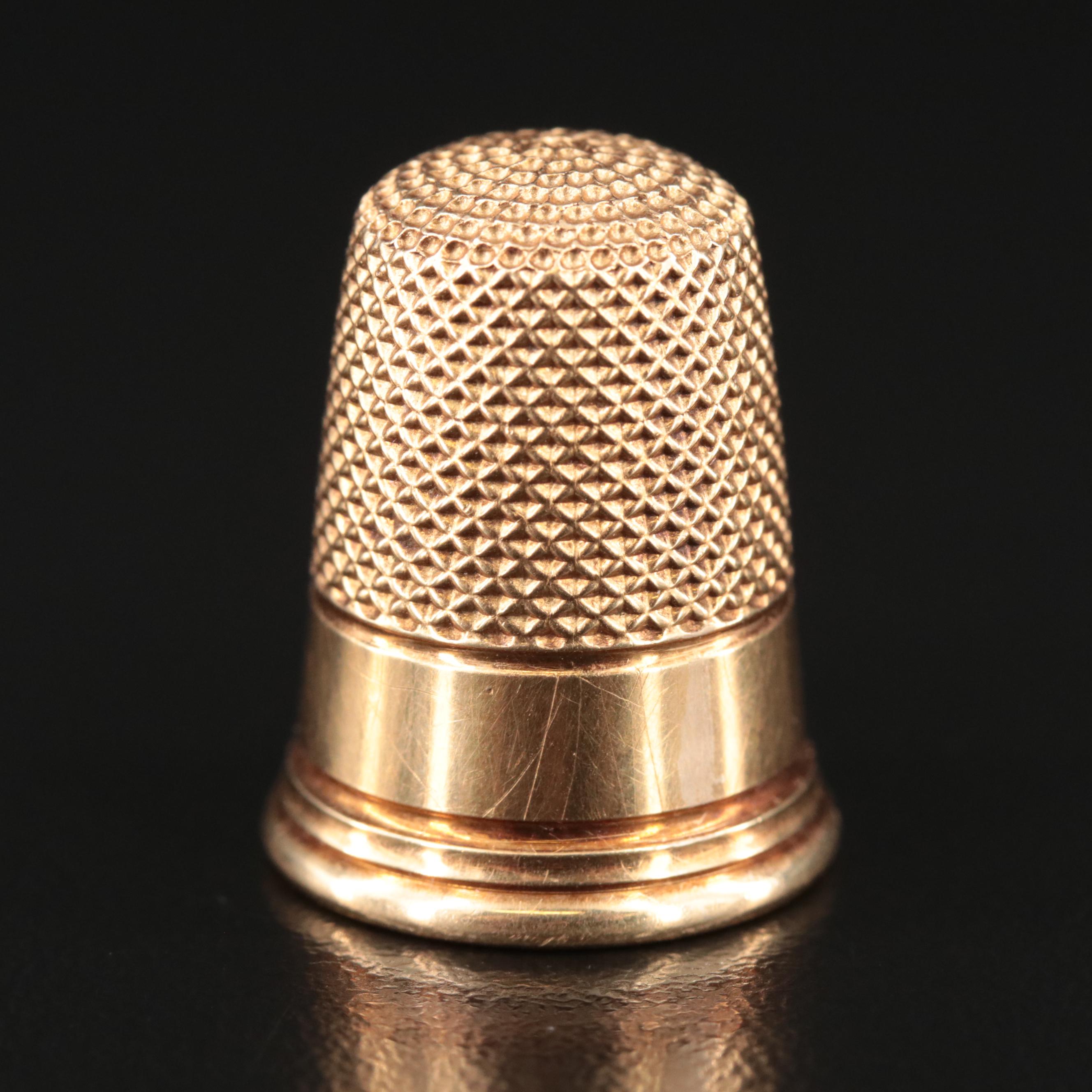 18K Thimble with Box