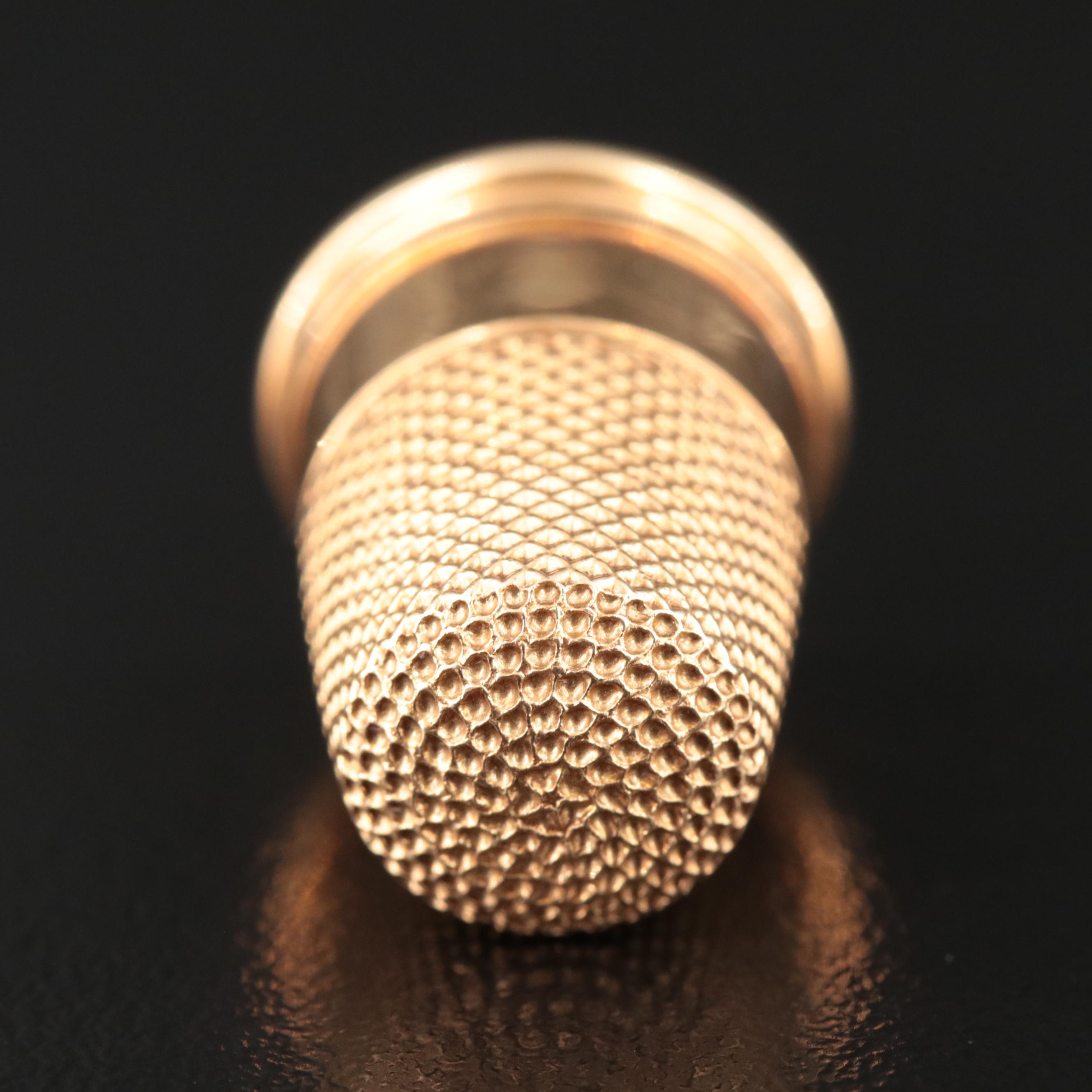 18K Thimble with Box