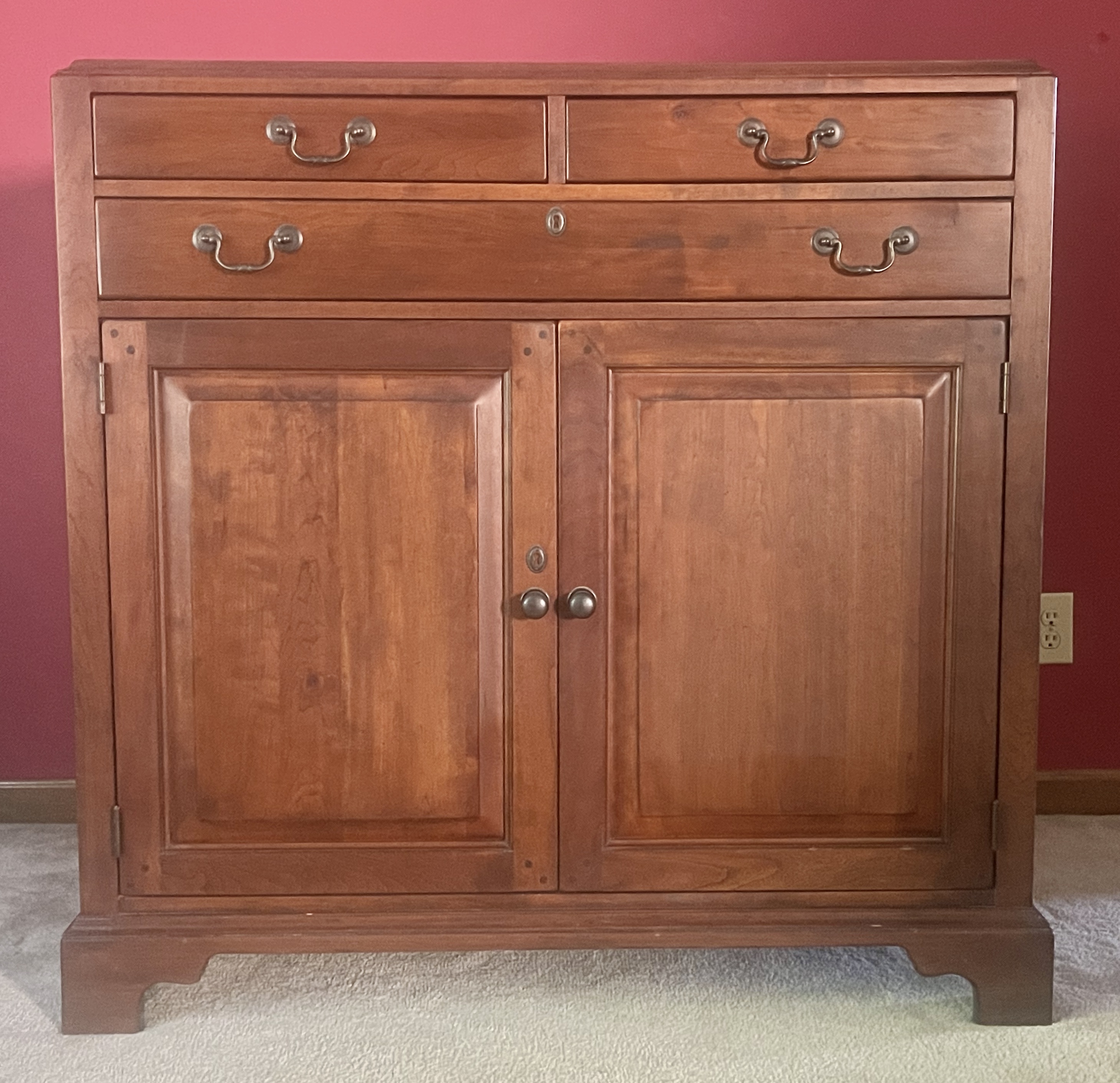 Bob Timberlake for Lexington Furniture Two-Piece Cherry Wood Media Cabinet