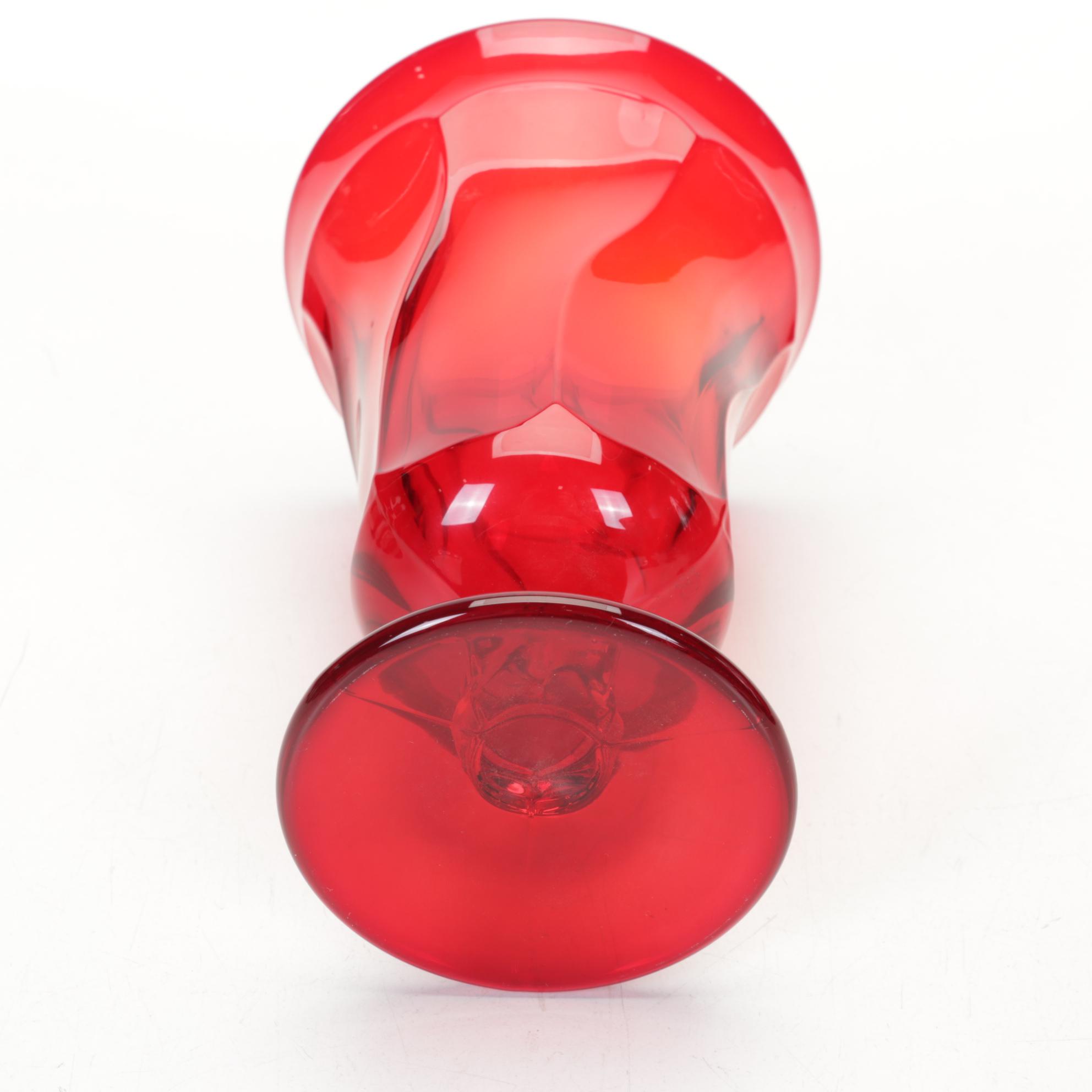 Fostoria Ruby Red "Jamestown" Stemware and Other Plates, 1964-1982