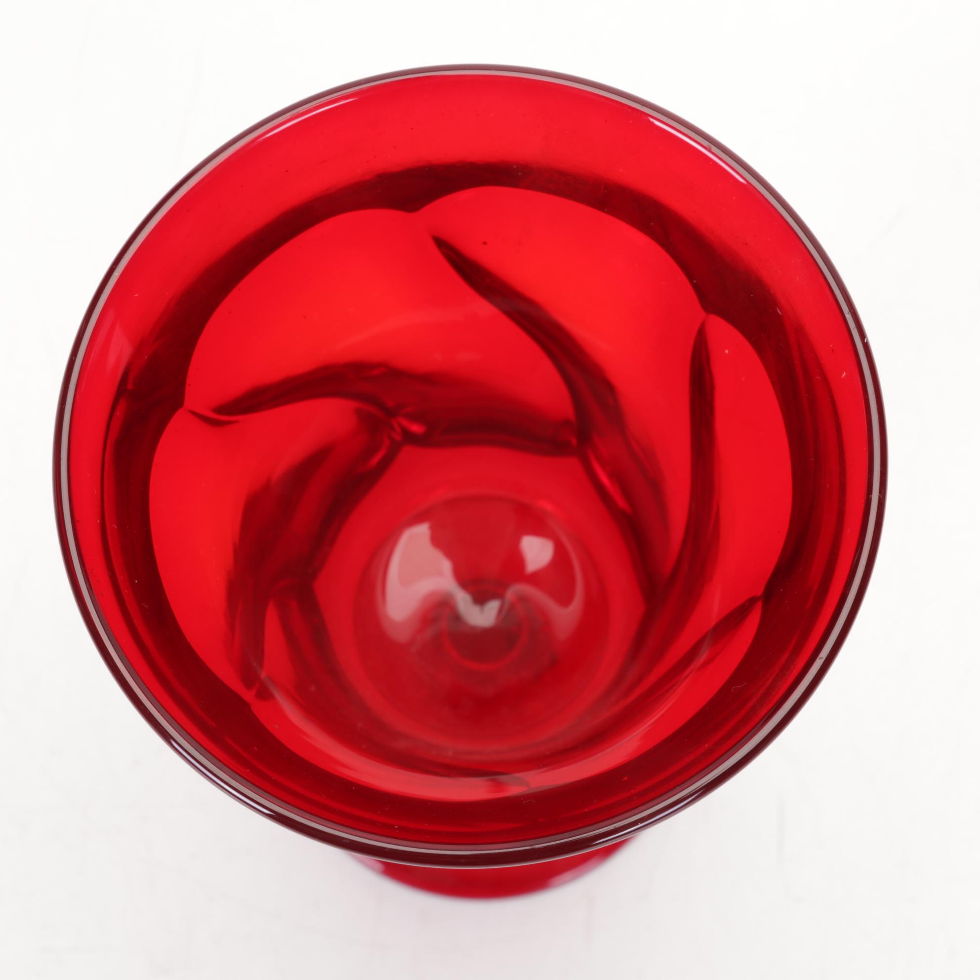 Fostoria Ruby Red "Jamestown" Stemware and Other Plates, 1964-1982