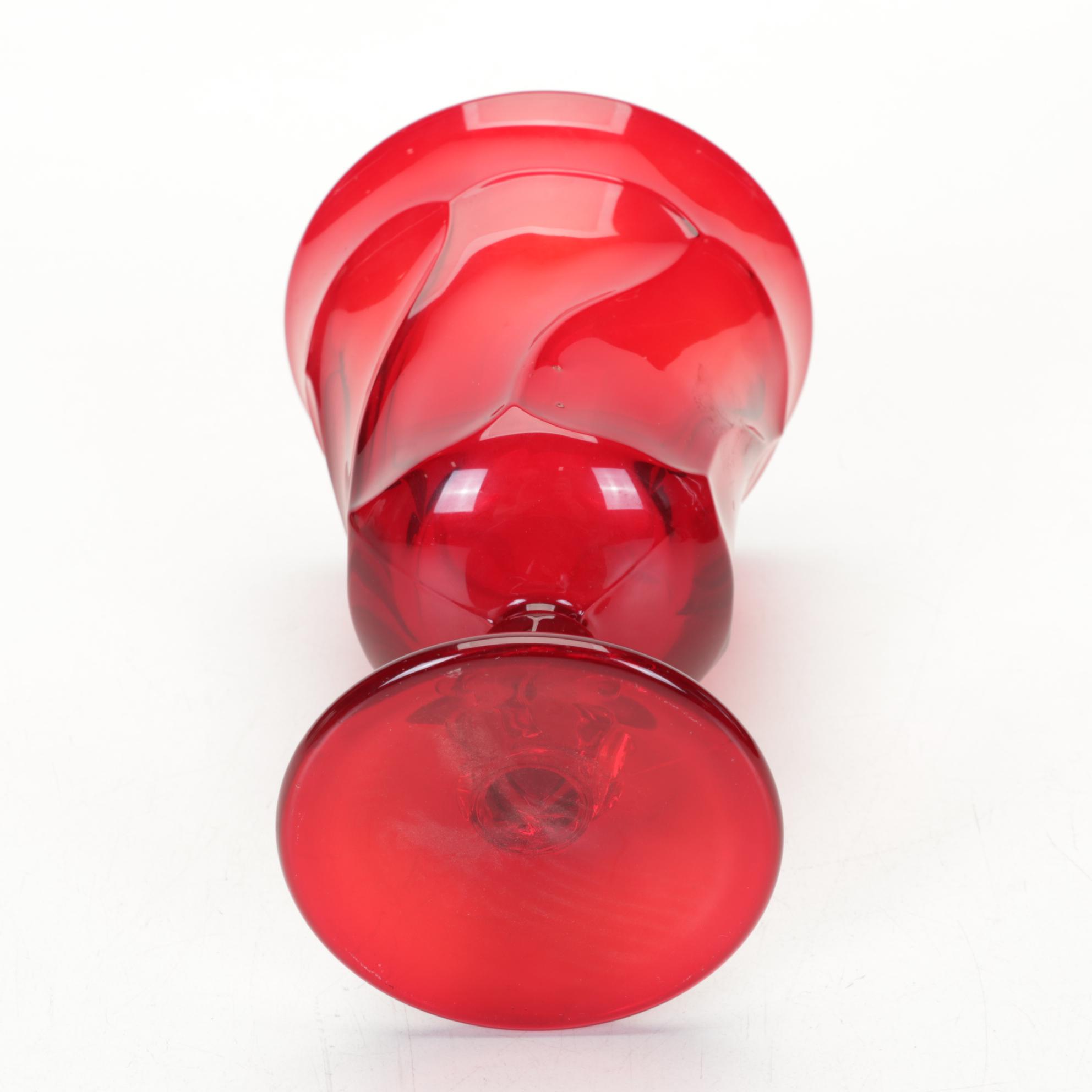 Fostoria Ruby Red "Jamestown" Stemware and Other Plates, 1964-1982