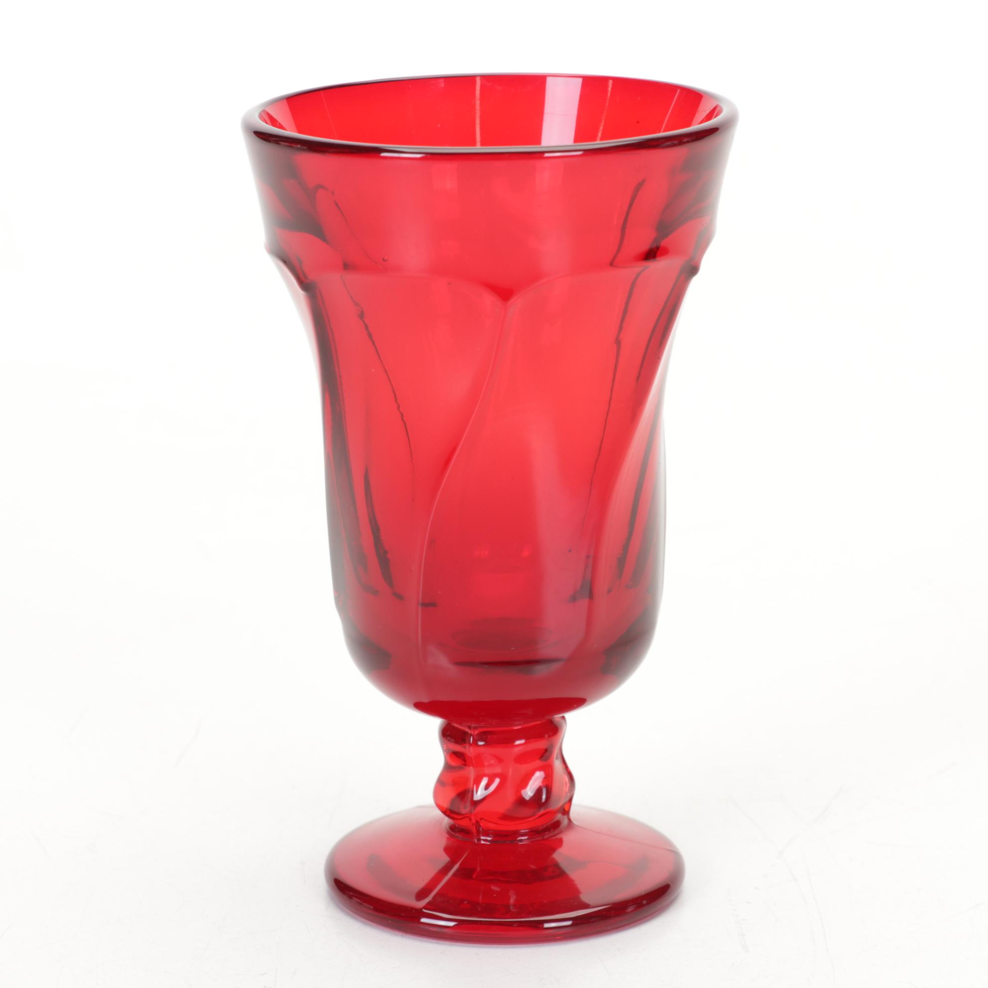 Fostoria Ruby Red "Jamestown" Stemware and Other Plates, 1964-1982