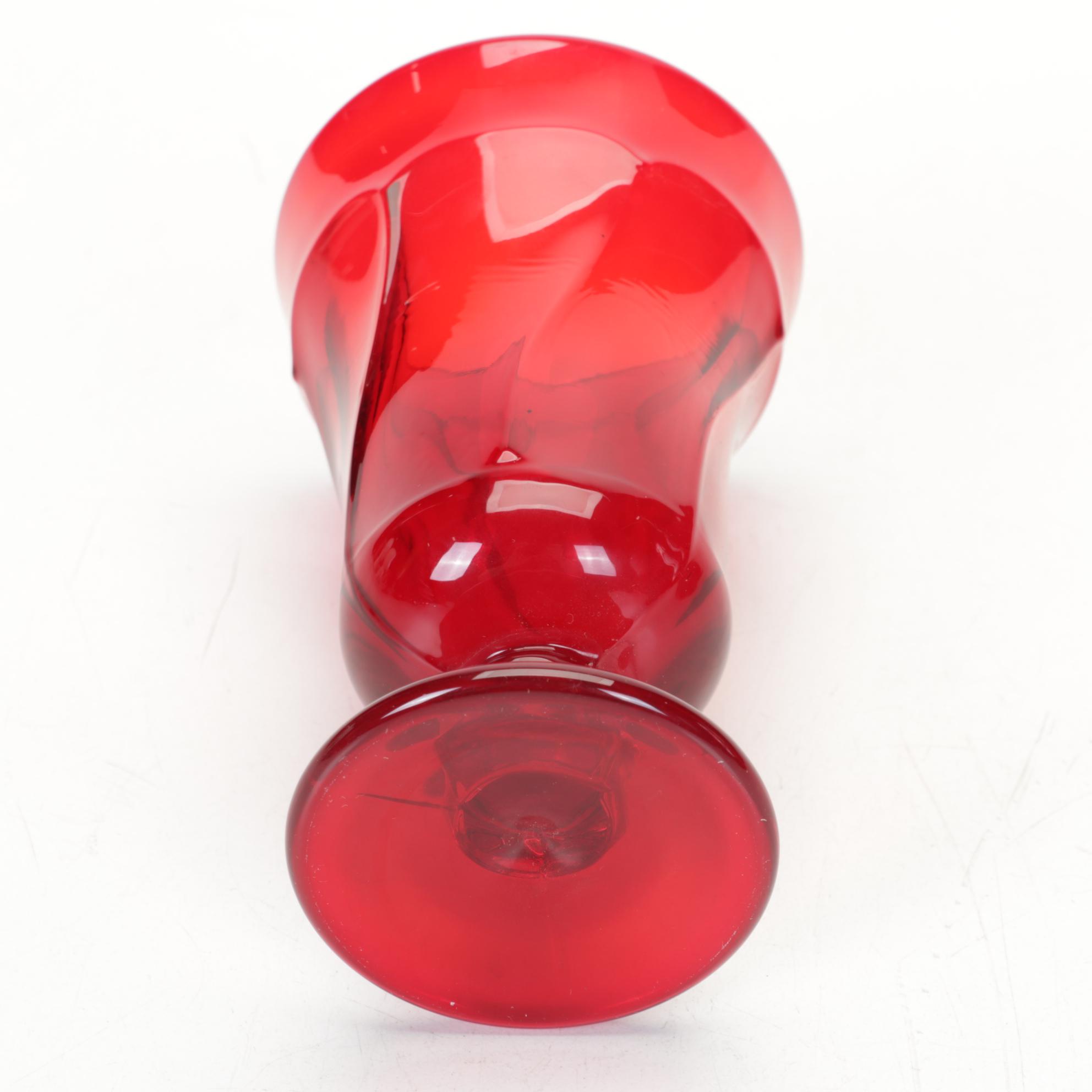 Fostoria Ruby Red "Jamestown" Stemware and Other Plates, 1964-1982