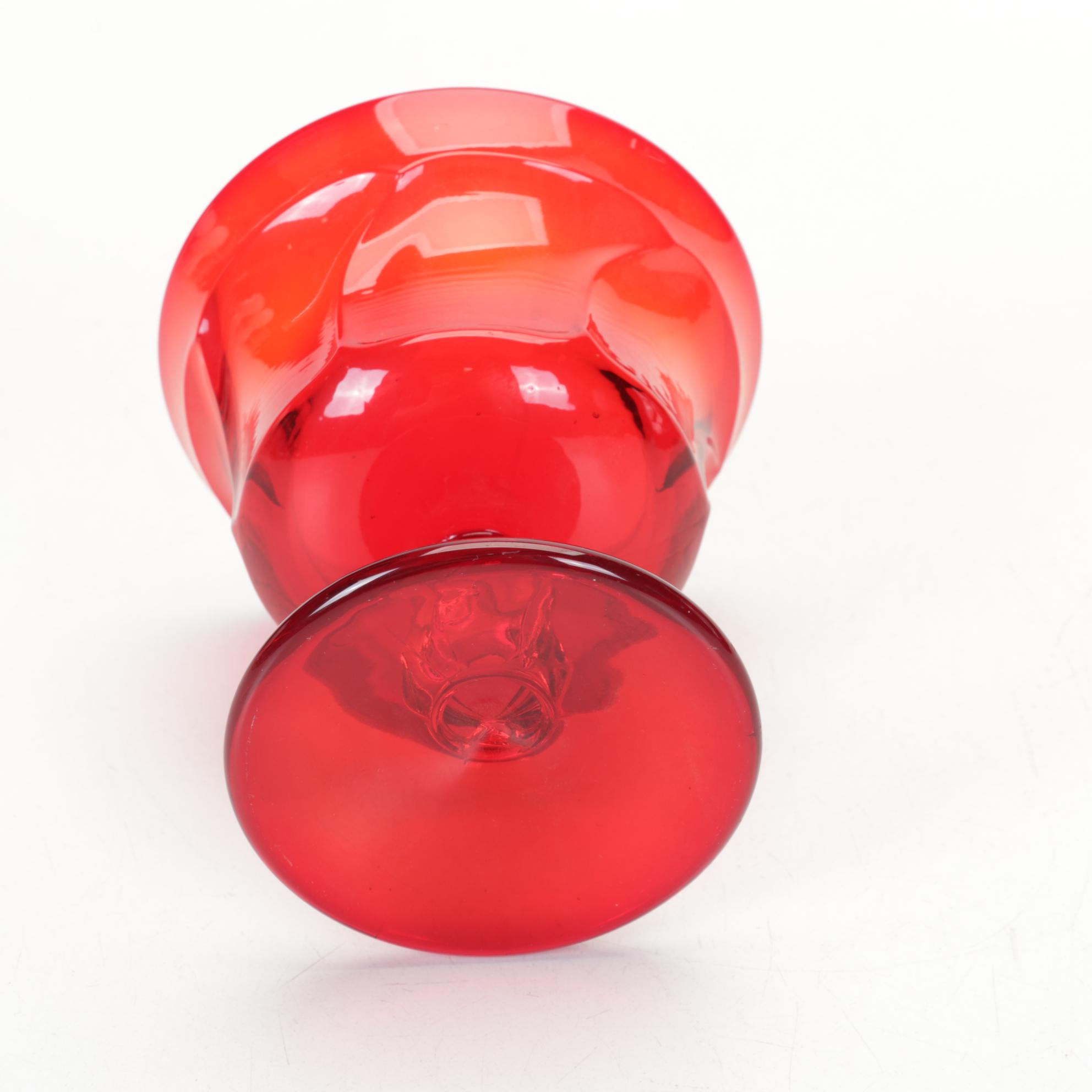 Fostoria Ruby Red "Jamestown" Stemware and Other Plates, 1964-1982