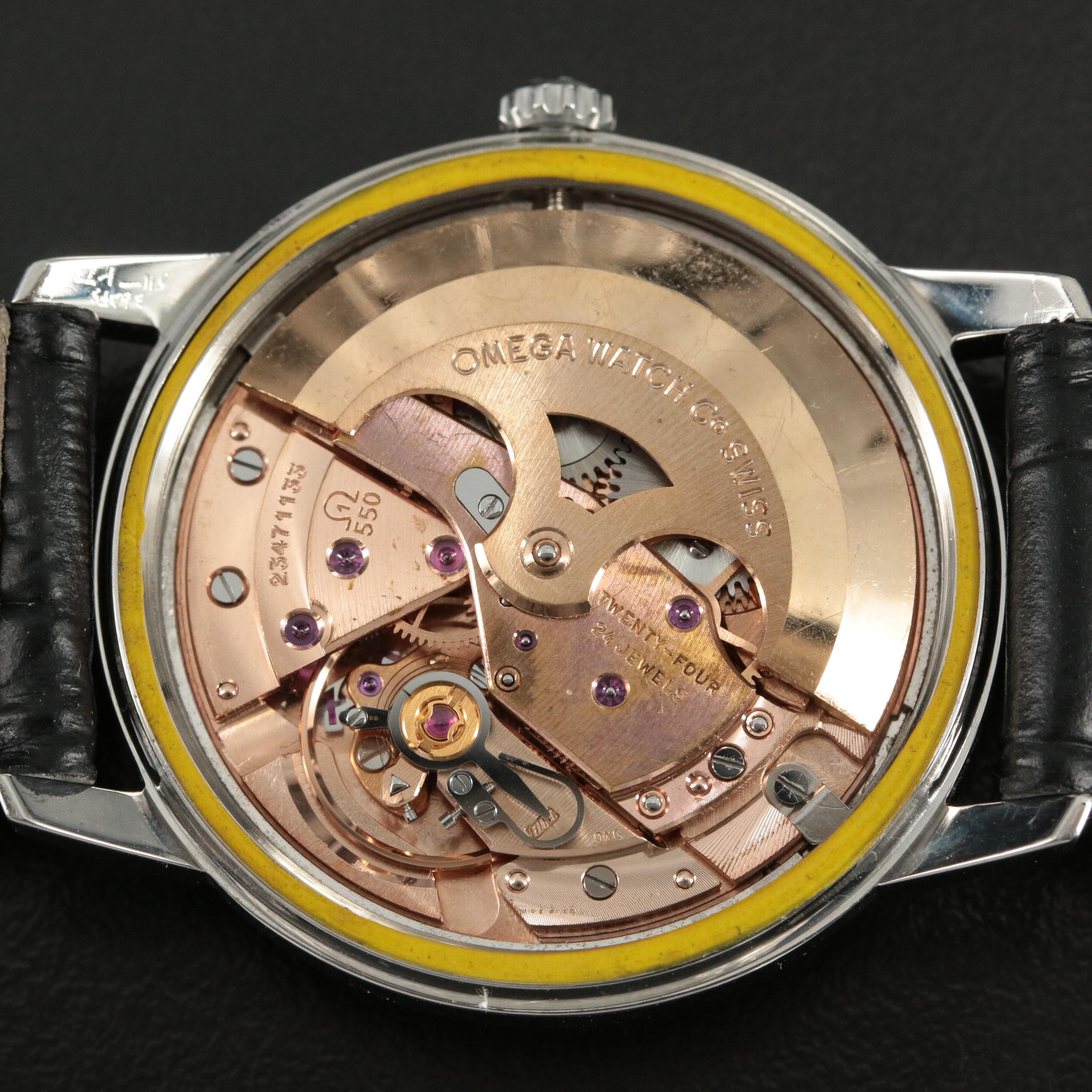 Omega Railmaster Vintage Rare White 34MM Steel Automatic Watch