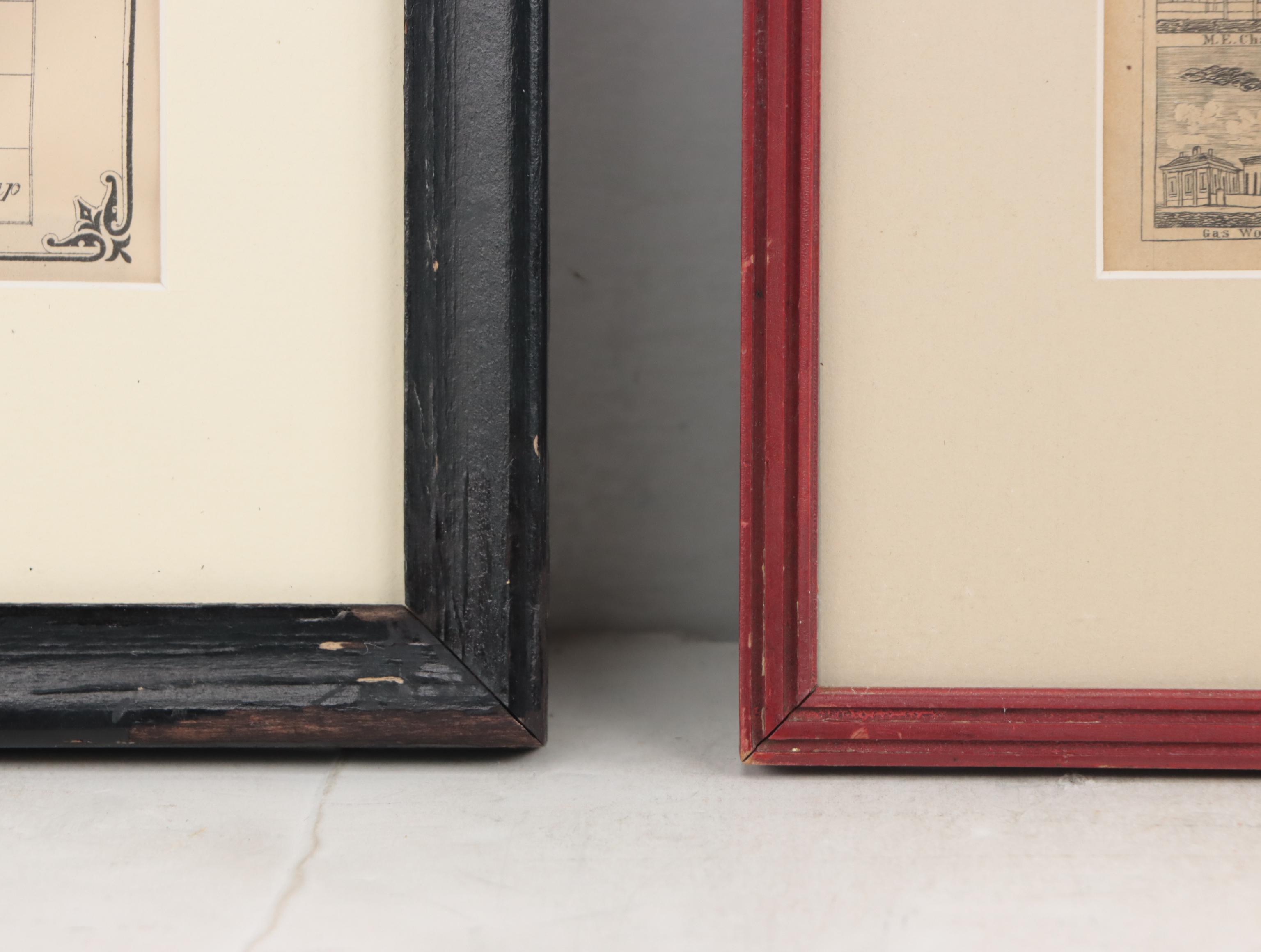 Jno. H Lovejoy Engraved Map of Cincinnati with Cincinnati and Greene County Maps