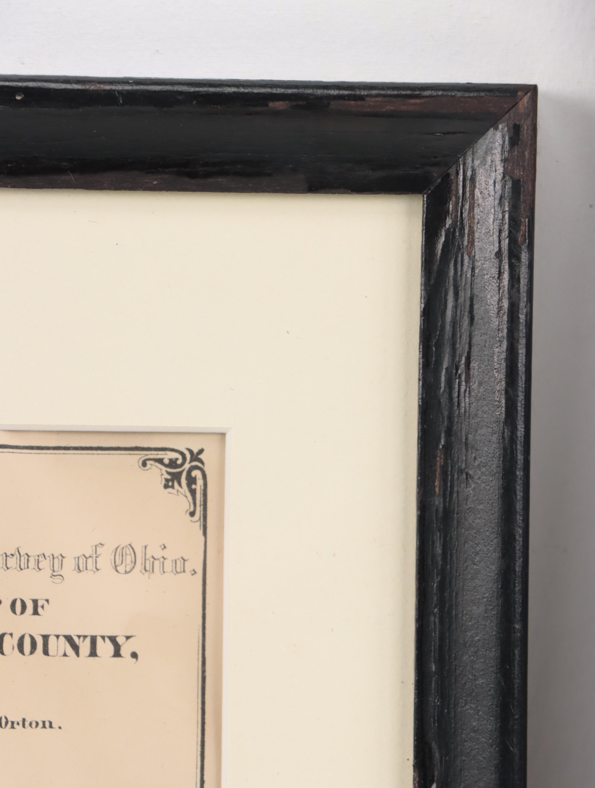 Jno. H Lovejoy Engraved Map of Cincinnati with Cincinnati and Greene County Maps