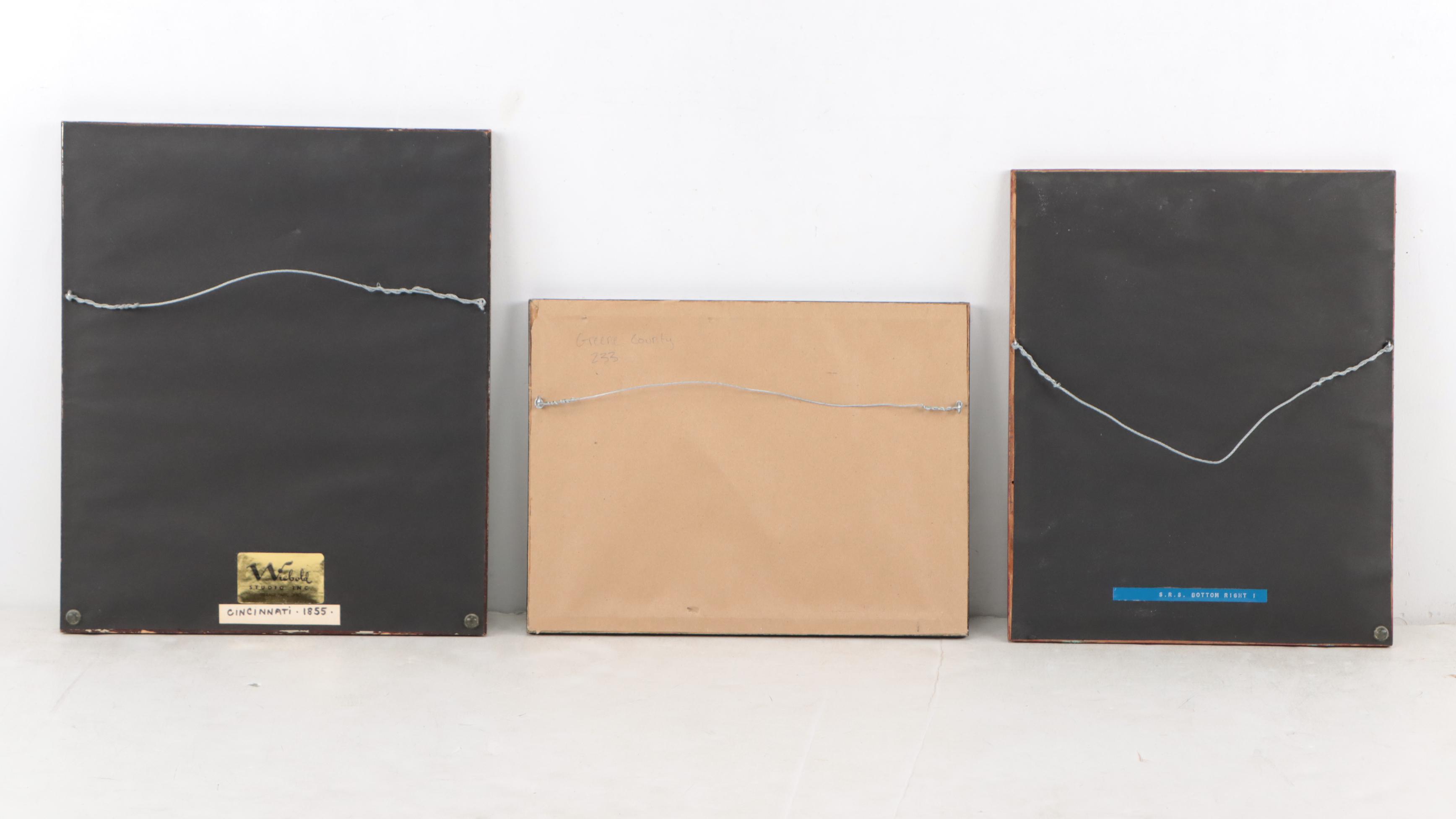 Jno. H Lovejoy Engraved Map of Cincinnati with Cincinnati and Greene County Maps