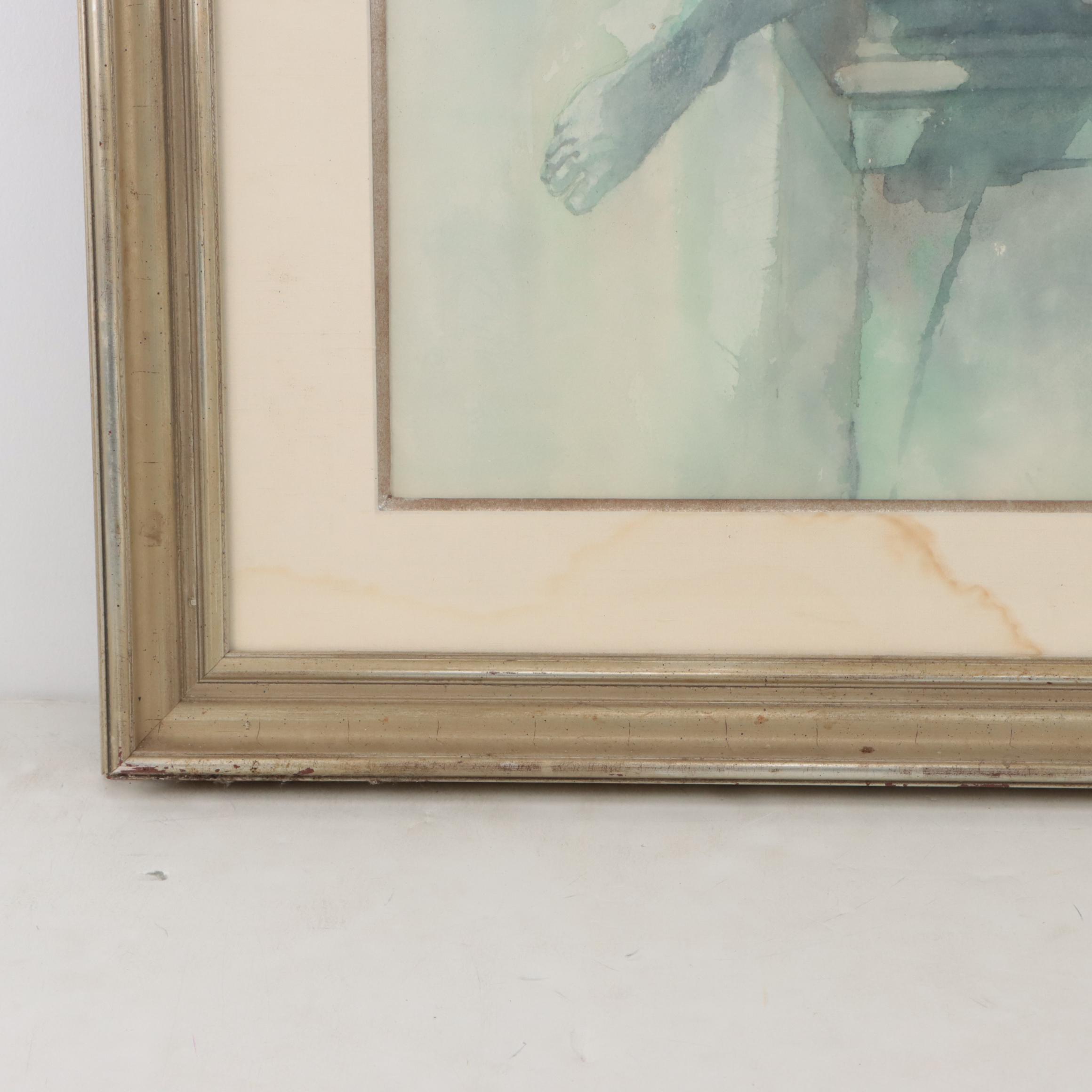 Frank McElwain Watercolor Painting "The Dolphin"