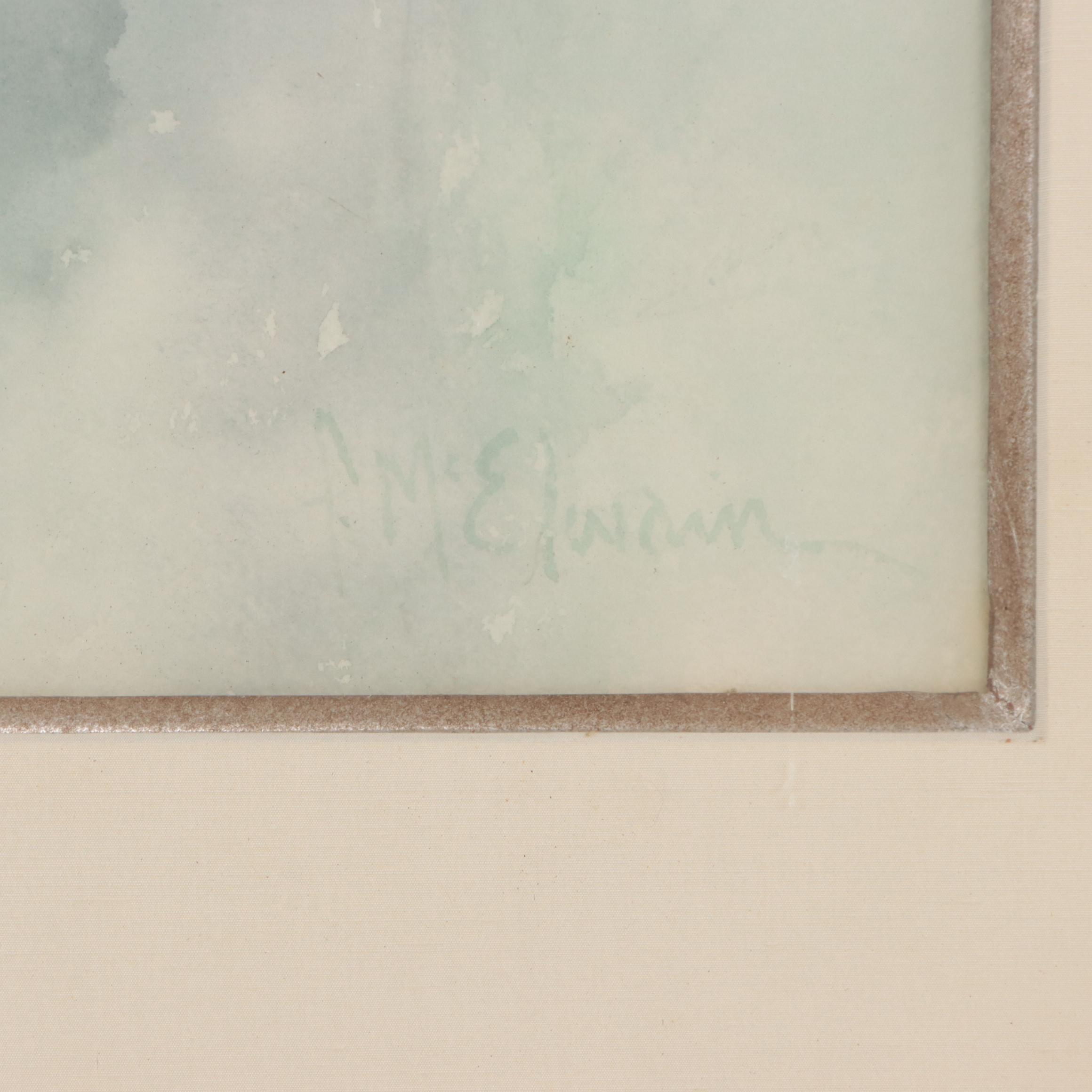 Frank McElwain Watercolor Painting "The Dolphin"