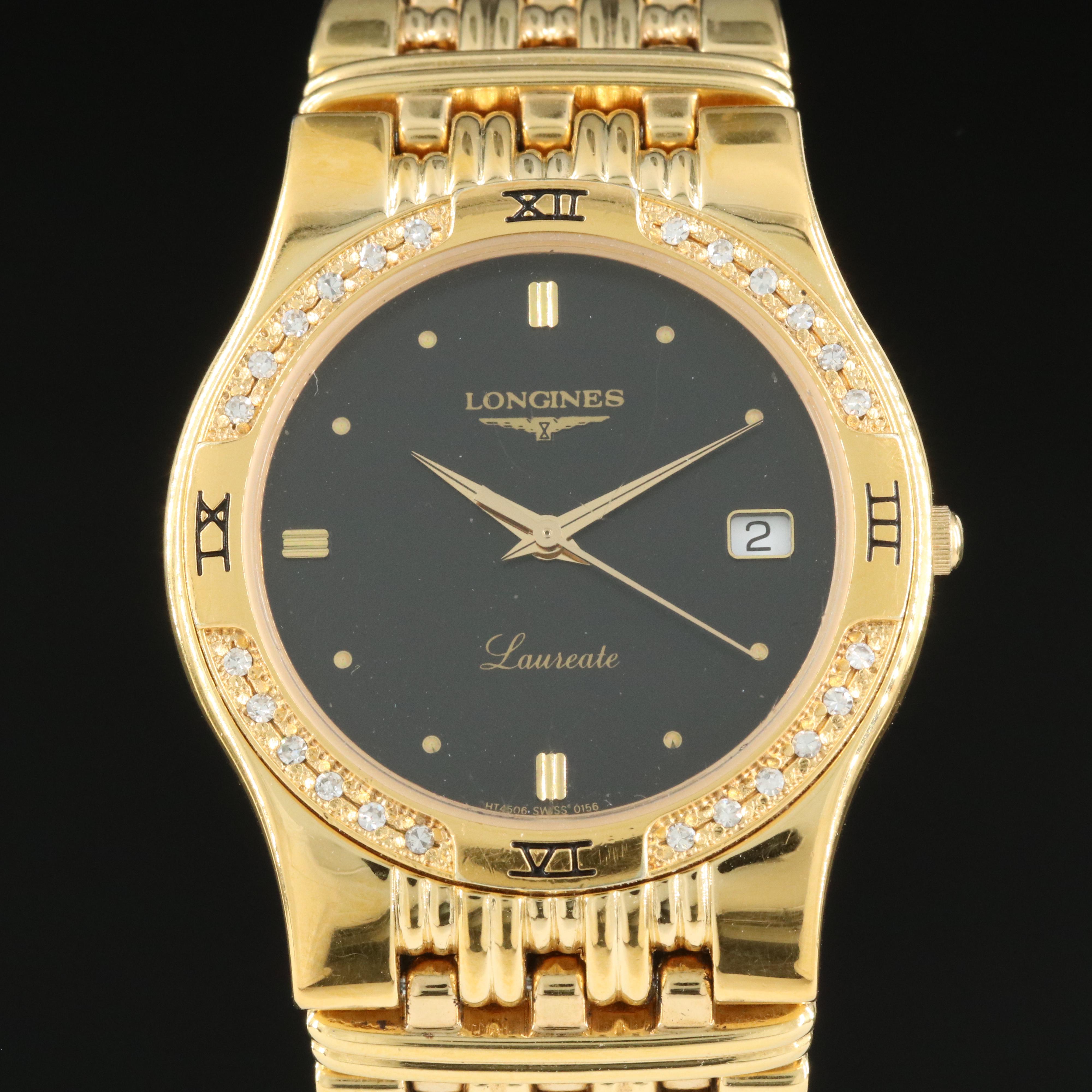 Longines Laureate Diamond Bezel Watch