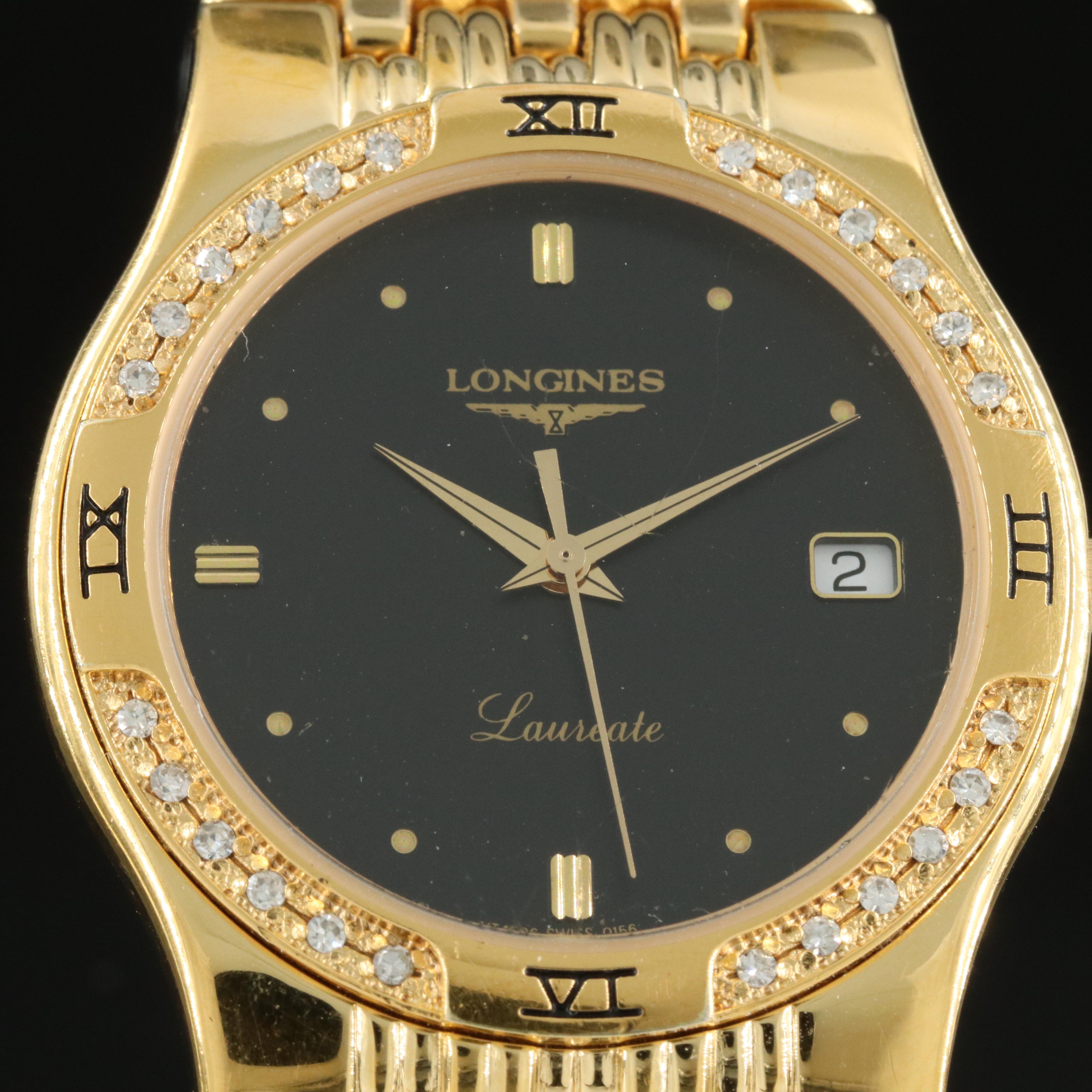 Longines Laureate Diamond Bezel Watch