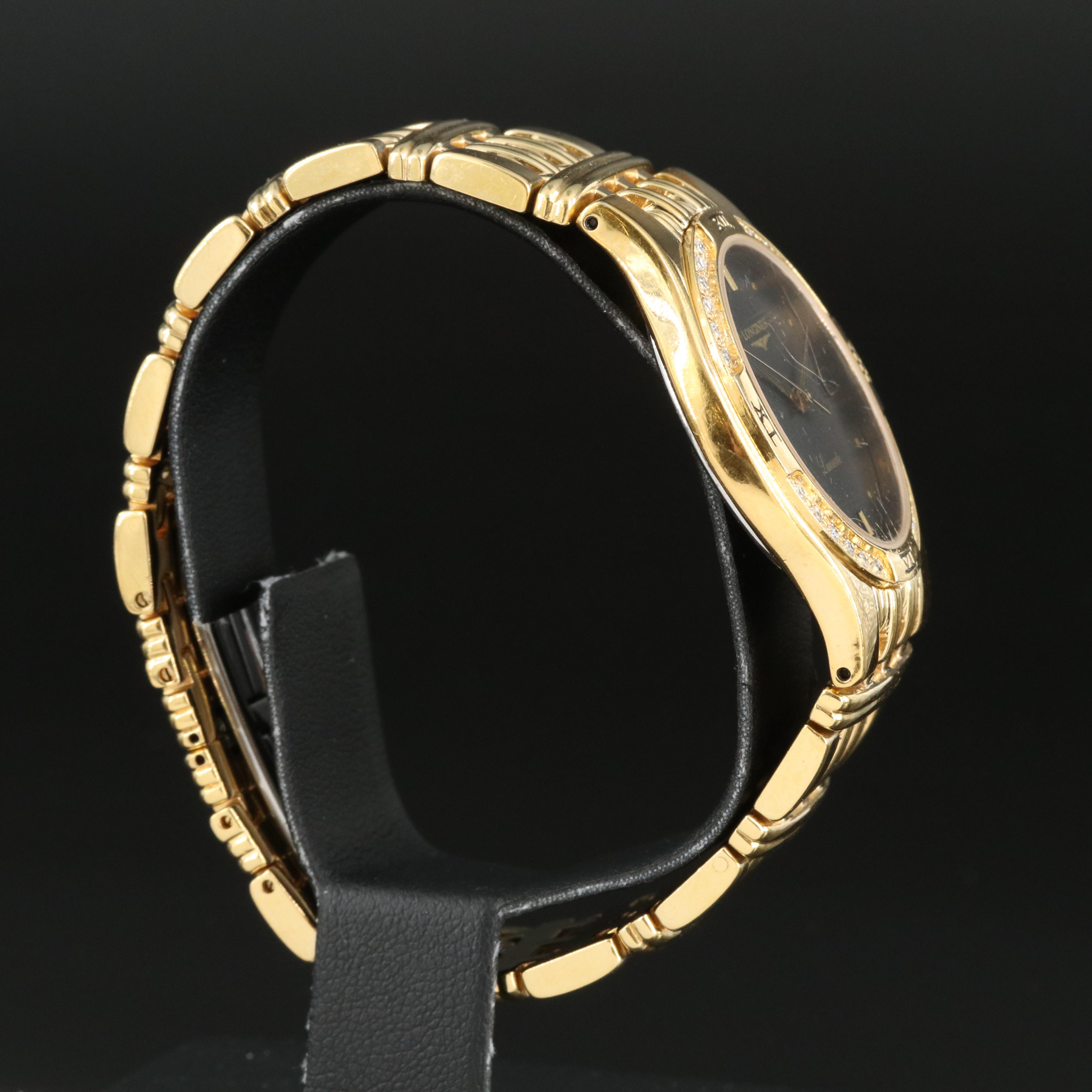 Longines Laureate Diamond Bezel Watch