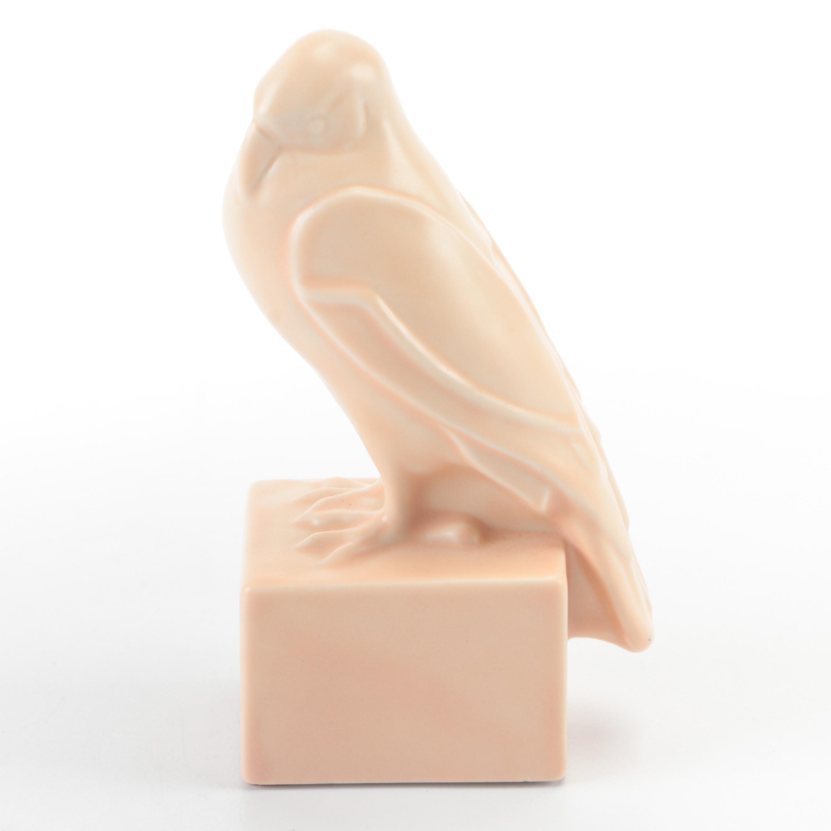 Rookwood Pottery Rook Form Paperweight, 1988