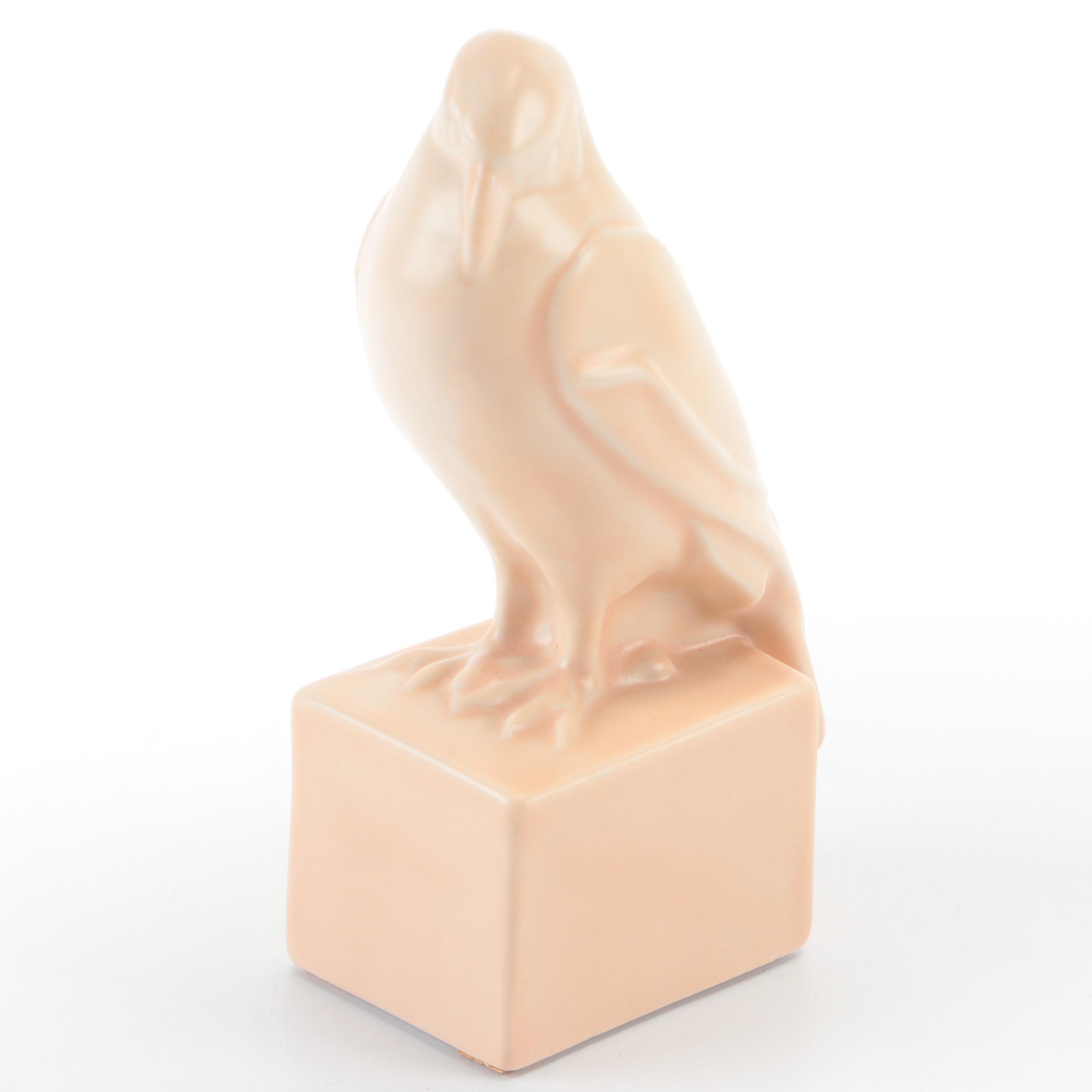 Rookwood Pottery Rook Form Paperweight, 1988